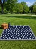 Central Park Model Sailboats Plush Picnic Blanket | Nautical Picnic Print