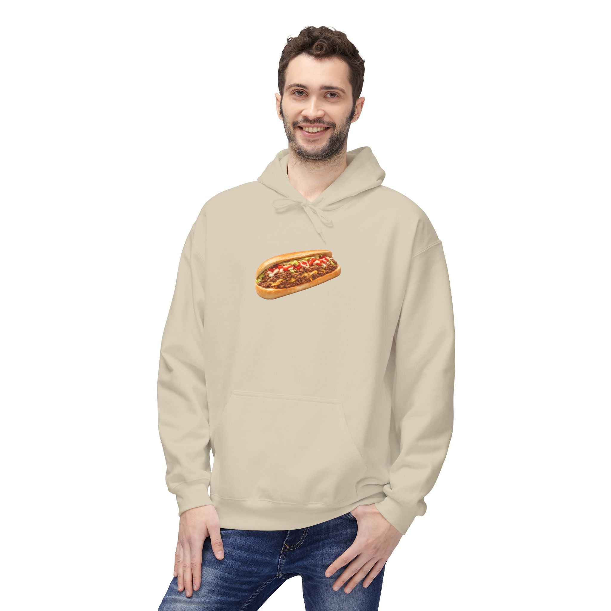 NYC Chopped Cheese Hoodie — New York Sandwich Hooded Pullover Sweatshirt