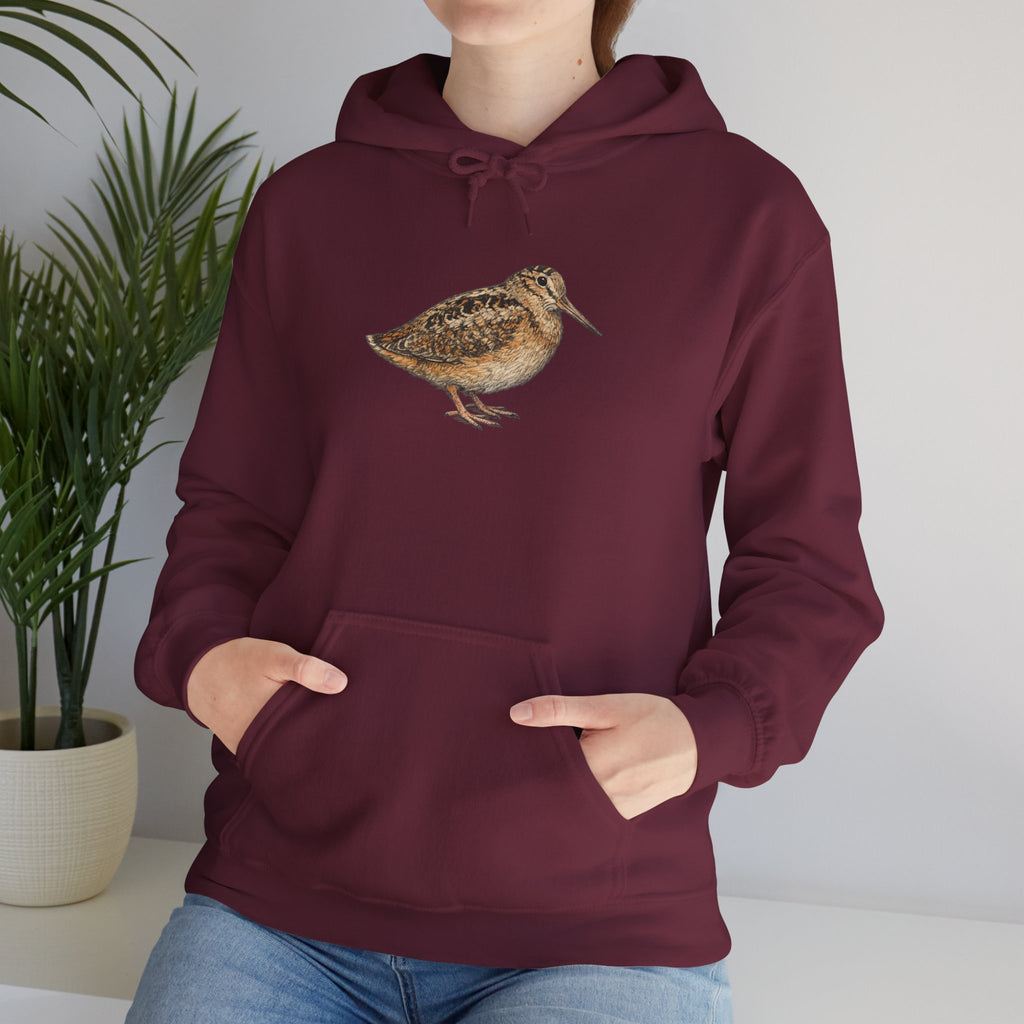 Sudadera con capucha de pájaro becada americana de Bryant Park — Sudadera con capucha para amantes de la naturaleza y la observación de aves