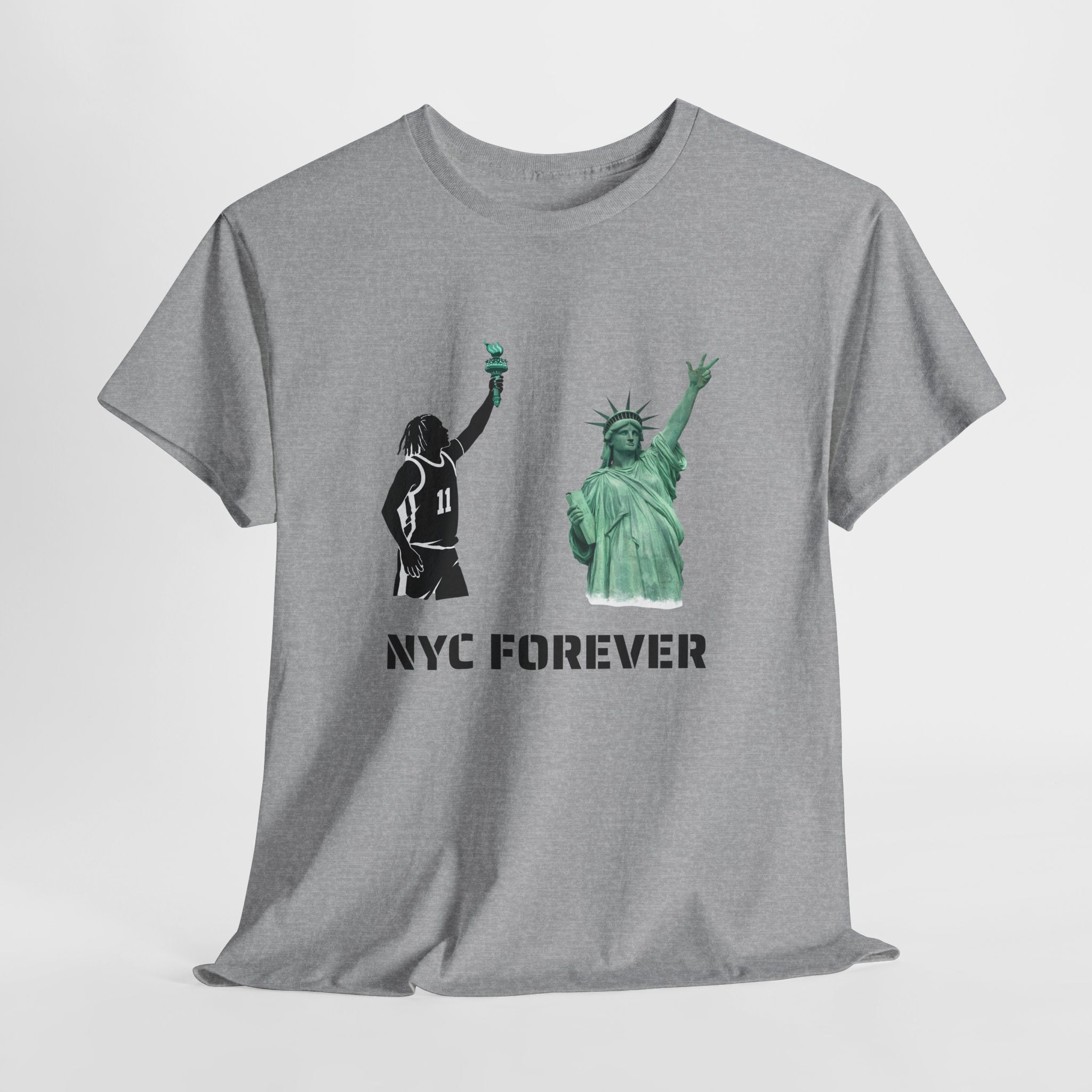 New York Forever Basketball Tee | Jalen Brunson Statue of Liberty T-Shirt