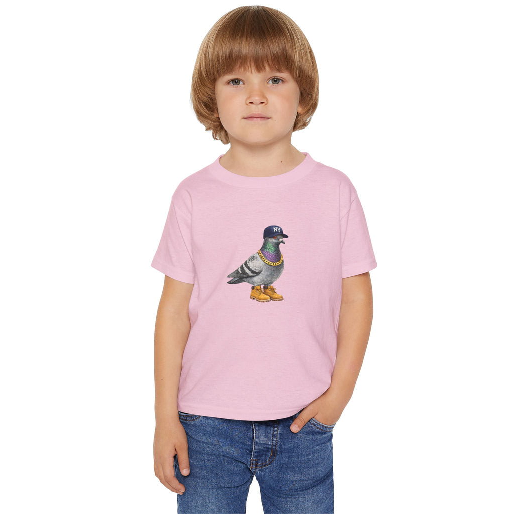 Bronx NYC Pigeon NYC Kids Toddler T-Shirt — Baseball Fan Bird Lover Graphic Childrens Tee