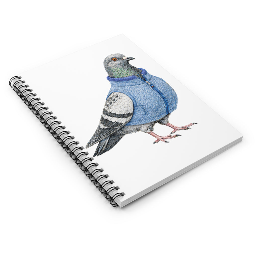 Customizable Financial District NYC Pigeon Spiral Journal |  FiDI Finance Bro Wall Street Bird Lovers Notebook