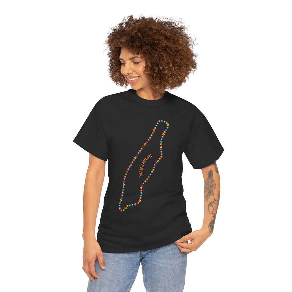 Manhattan Map Subway Signs T-Shirt | Subway Signs Tee