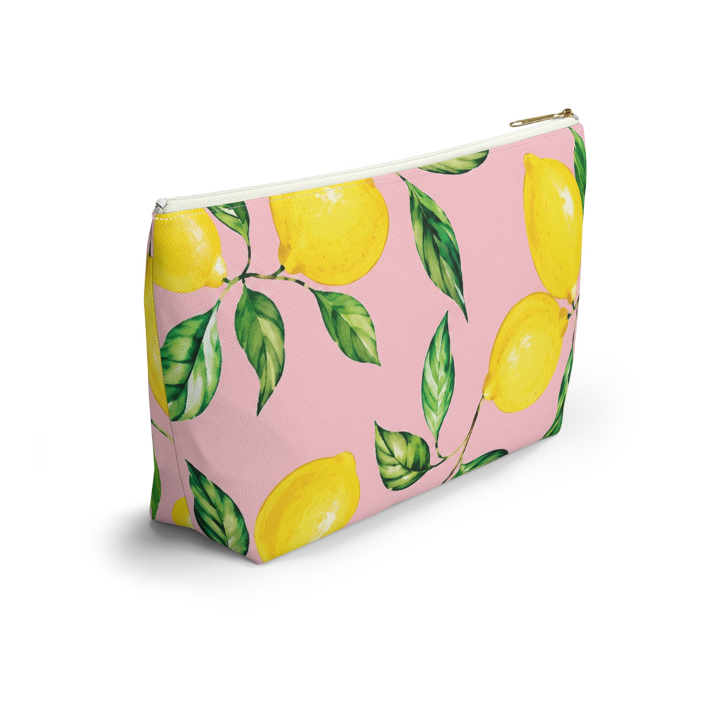 Little Italy Amalfi Pink and White with Lemon 2 Makeup Pouch —  T-Bottom Travel Bag