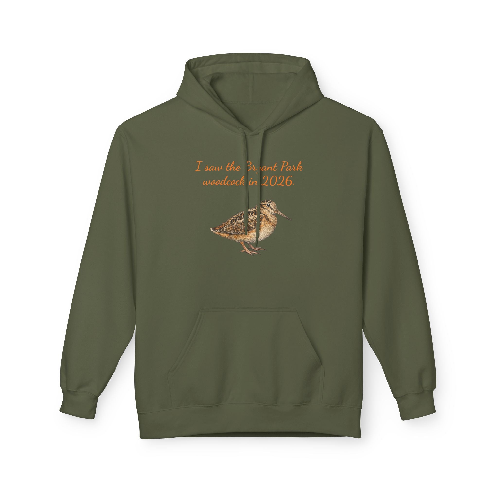 Bryant Park American Woodcock Bird Hoodie — Nature & Birdwatching Hooded Pullover Sweatshirt
