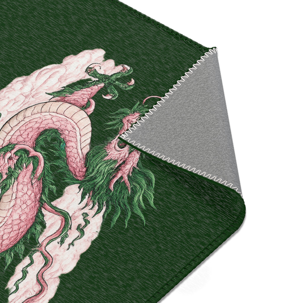 Chinatown Pink Dragon Area Rug – Decorative Floor Mat
