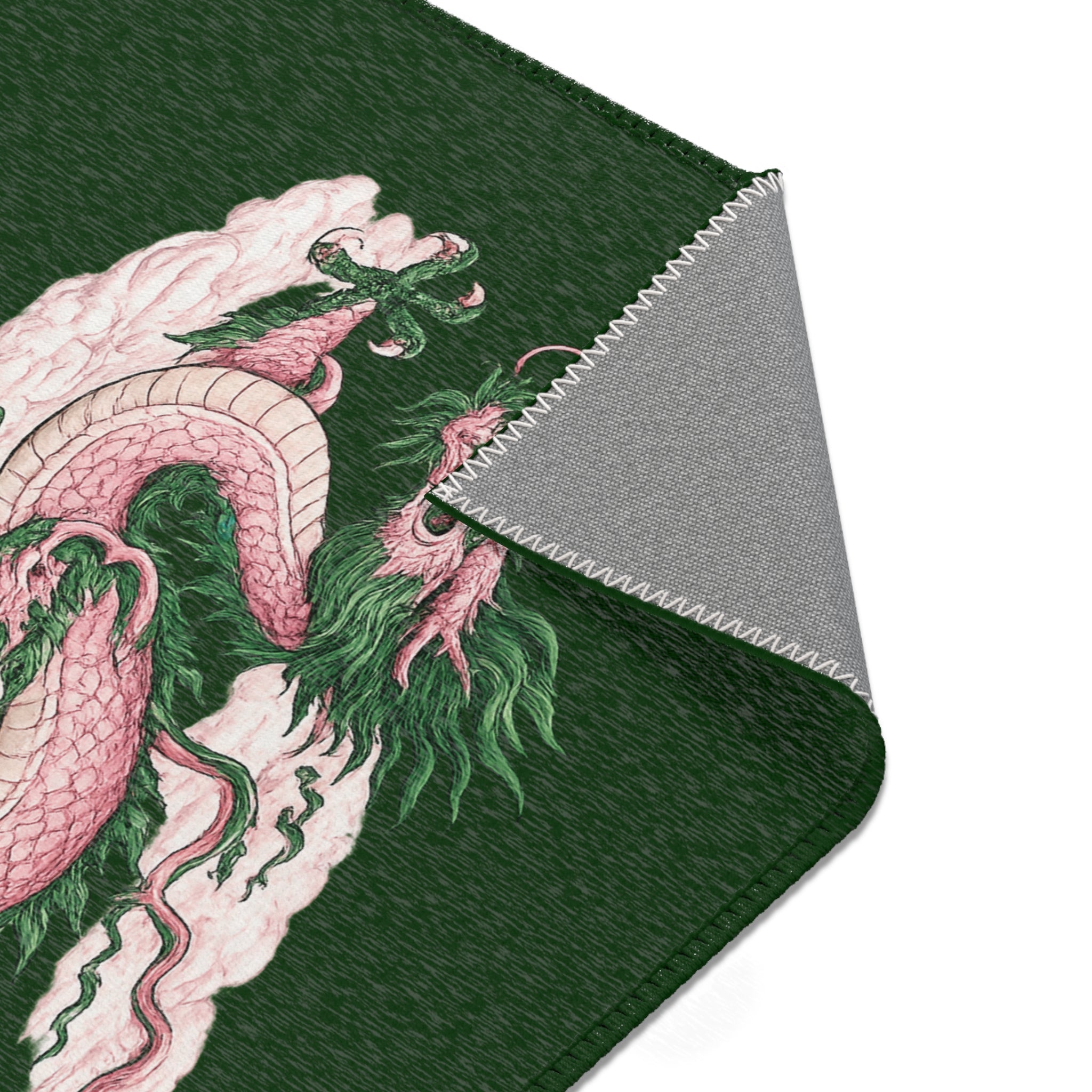 Chinatown Pink Dragon Area Rug – Decorative Floor Mat