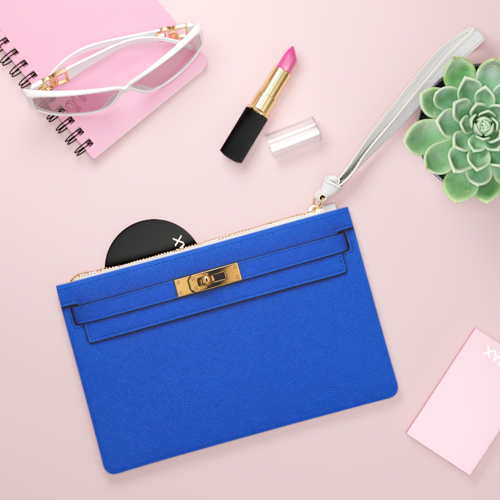 Canal Street Blue Clutch Bag — Elegant Wristlet Purse for Evening & Gifts
