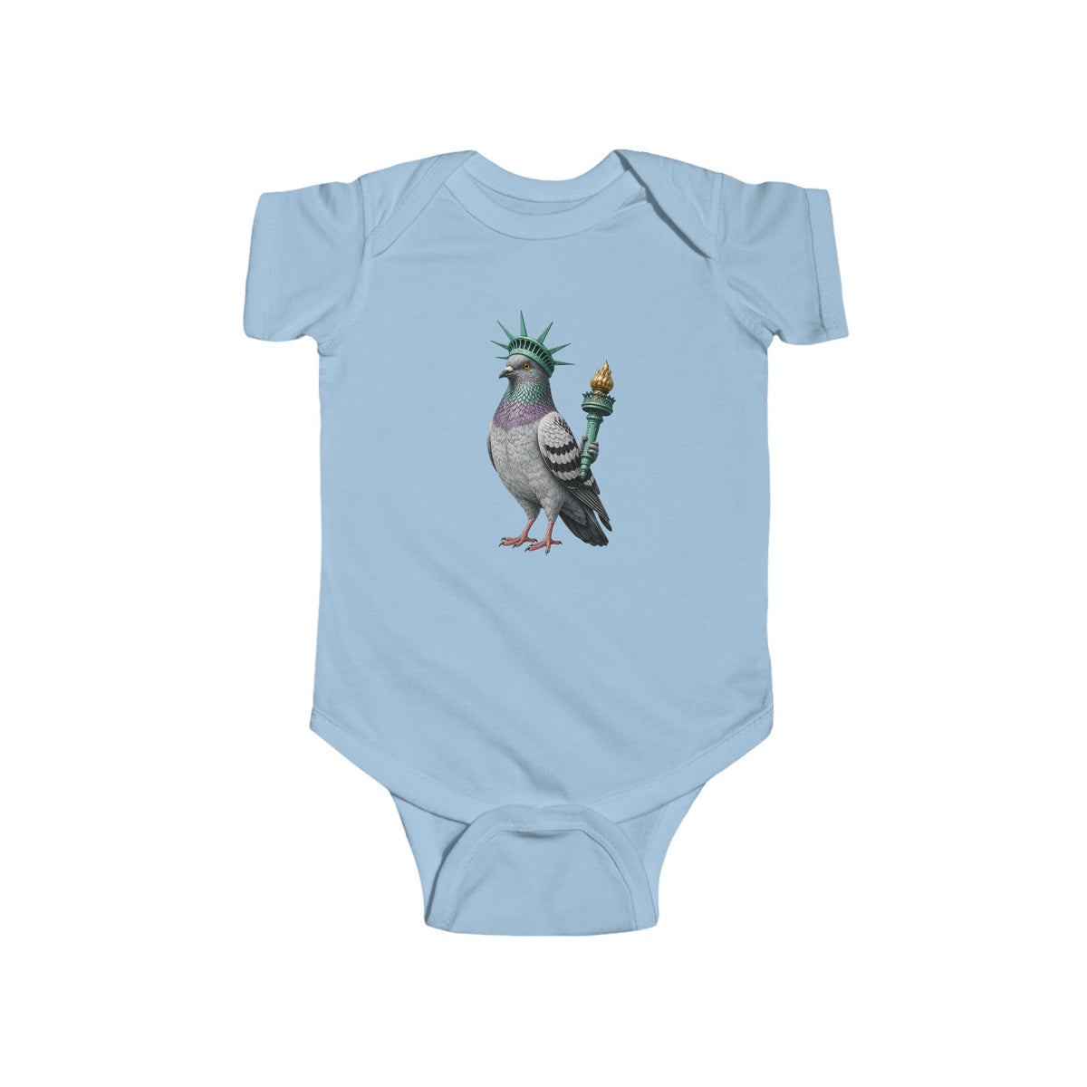 Customizable Liberty Island Pigeon Baby Onesie | New Yorker Reveal Infant Bodysuit
