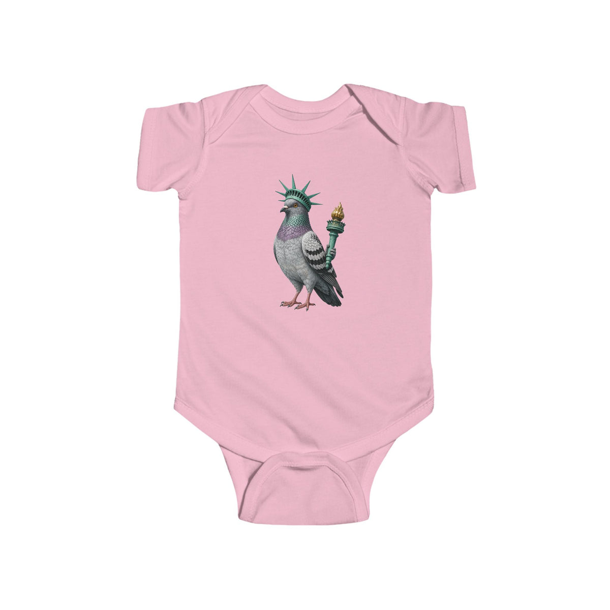 Customizable Liberty Island Pigeon Baby Onesie | New Yorker Reveal Infant Bodysuit