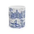 Salt Lake City Blue Toile de Jouy Mug —  Ceramic Coffee Cup (11oz)
