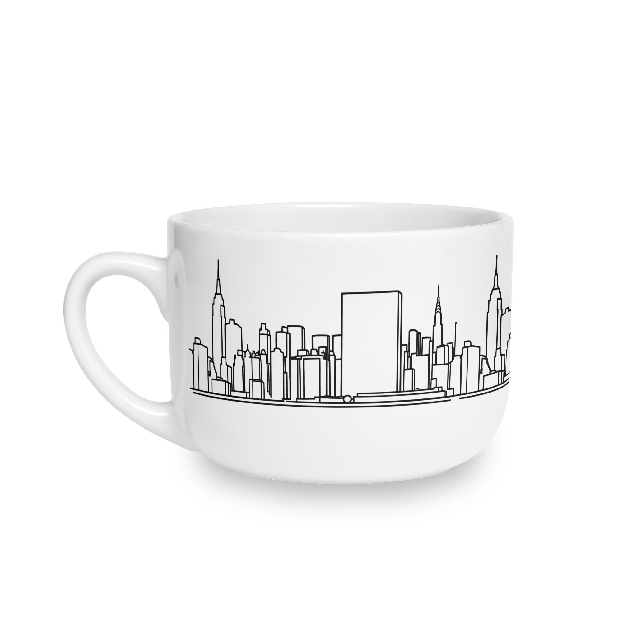Manhattan Skyline Clam Chowder 25oz Ceramic Soup Bowl