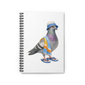 Customizable Coney Island NYC Pigeon Spiral Journal | Brooklyn Beach Bum Bird Lovers Notebook