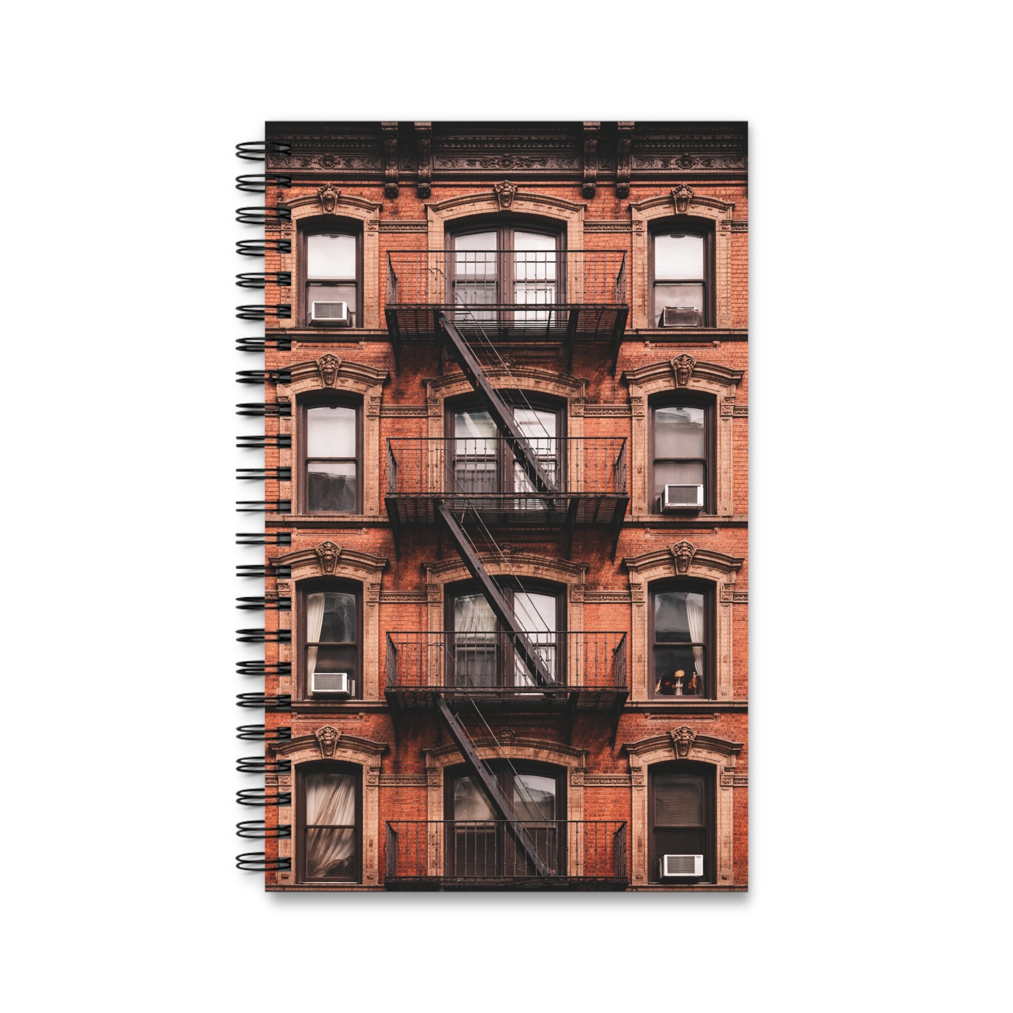 Cuaderno New York Tenement - Cuaderno espiral de arquitectura de Nueva York