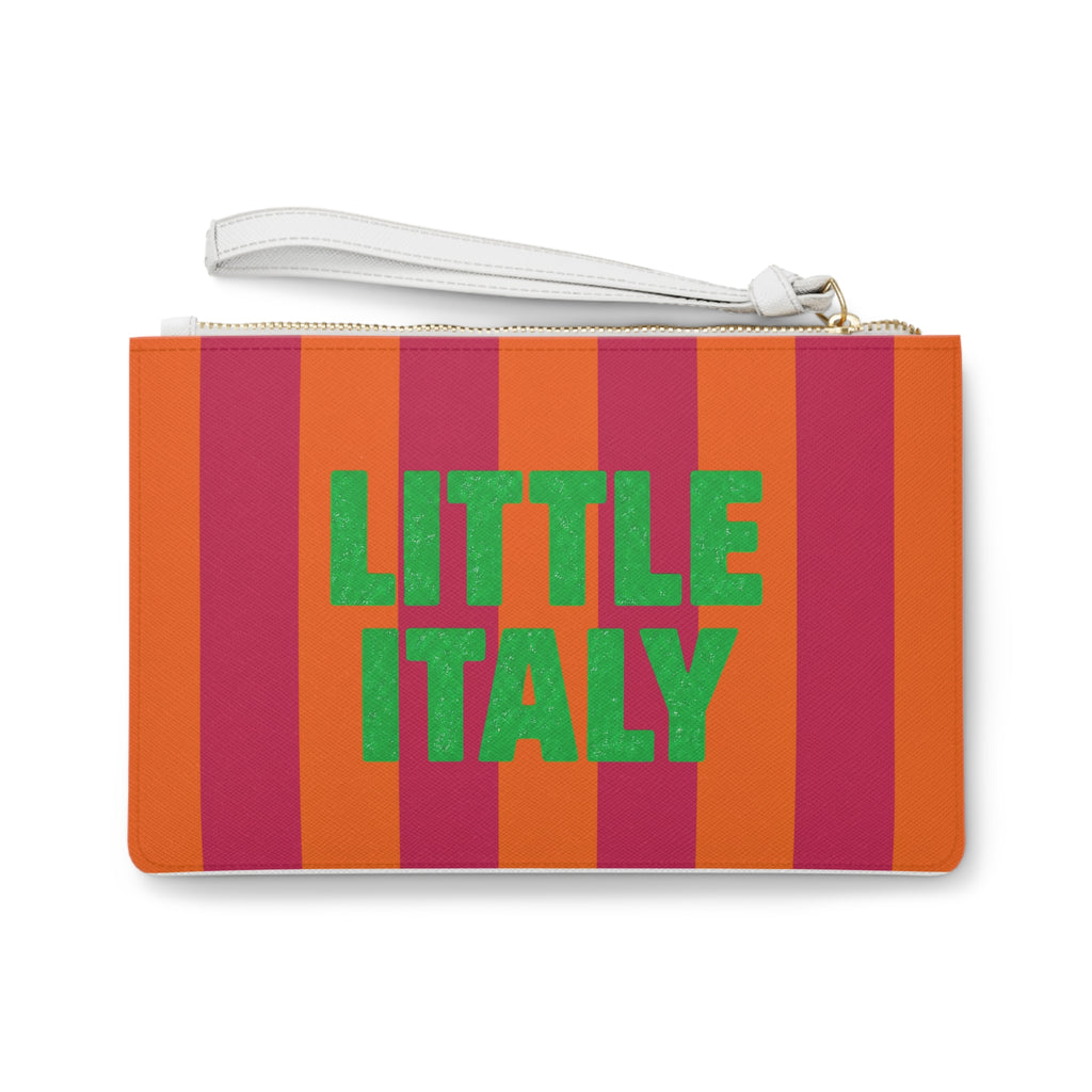 Little Italy Striped Clutch Bag — Colorful Striped Wristlet for Travel & Urban Style