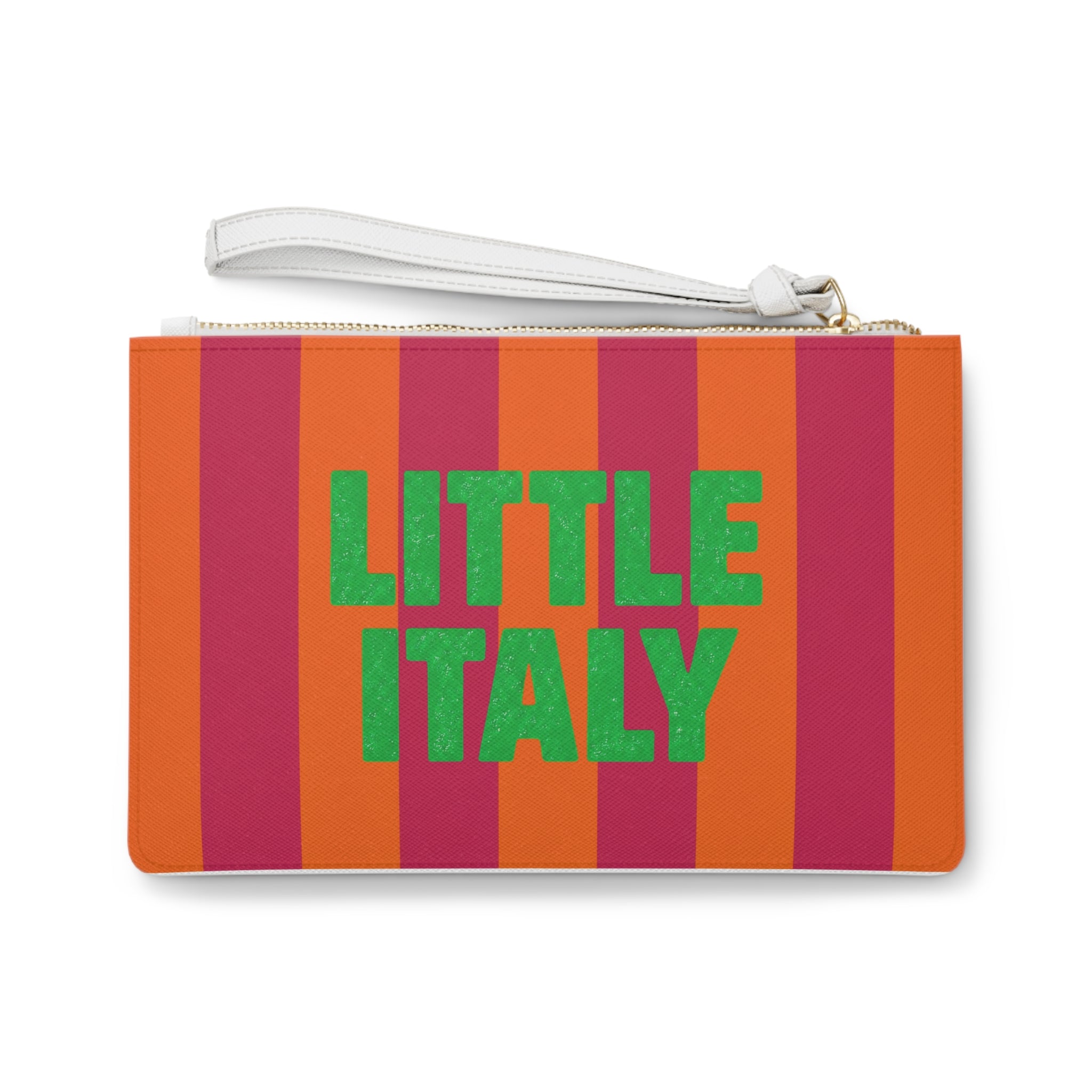 Little Italy Striped Clutch Bag — Colorful Striped Wristlet for Travel & Urban Style