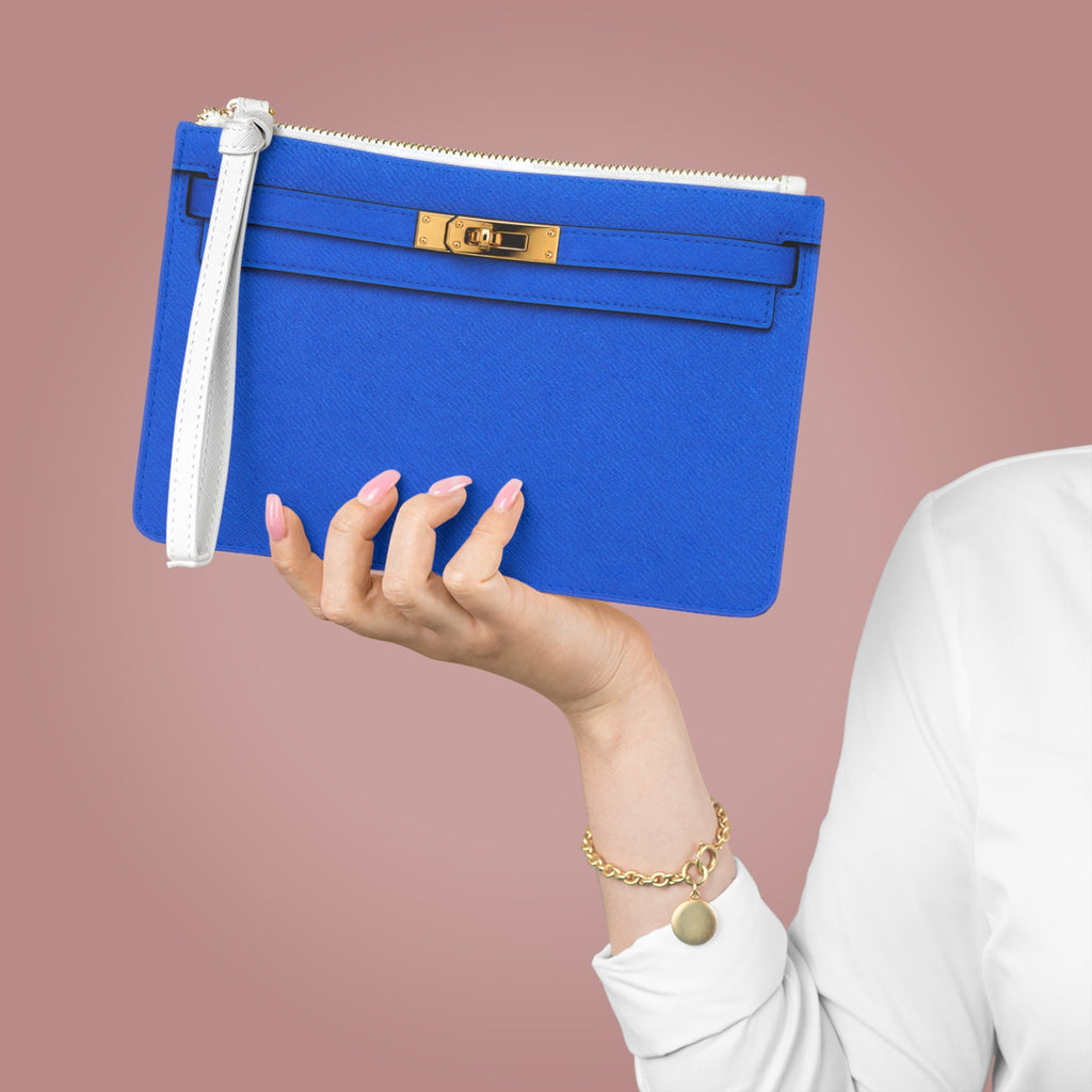 Canal Street Blue Clutch Bag — Elegant Wristlet Purse for Evening & Gifts