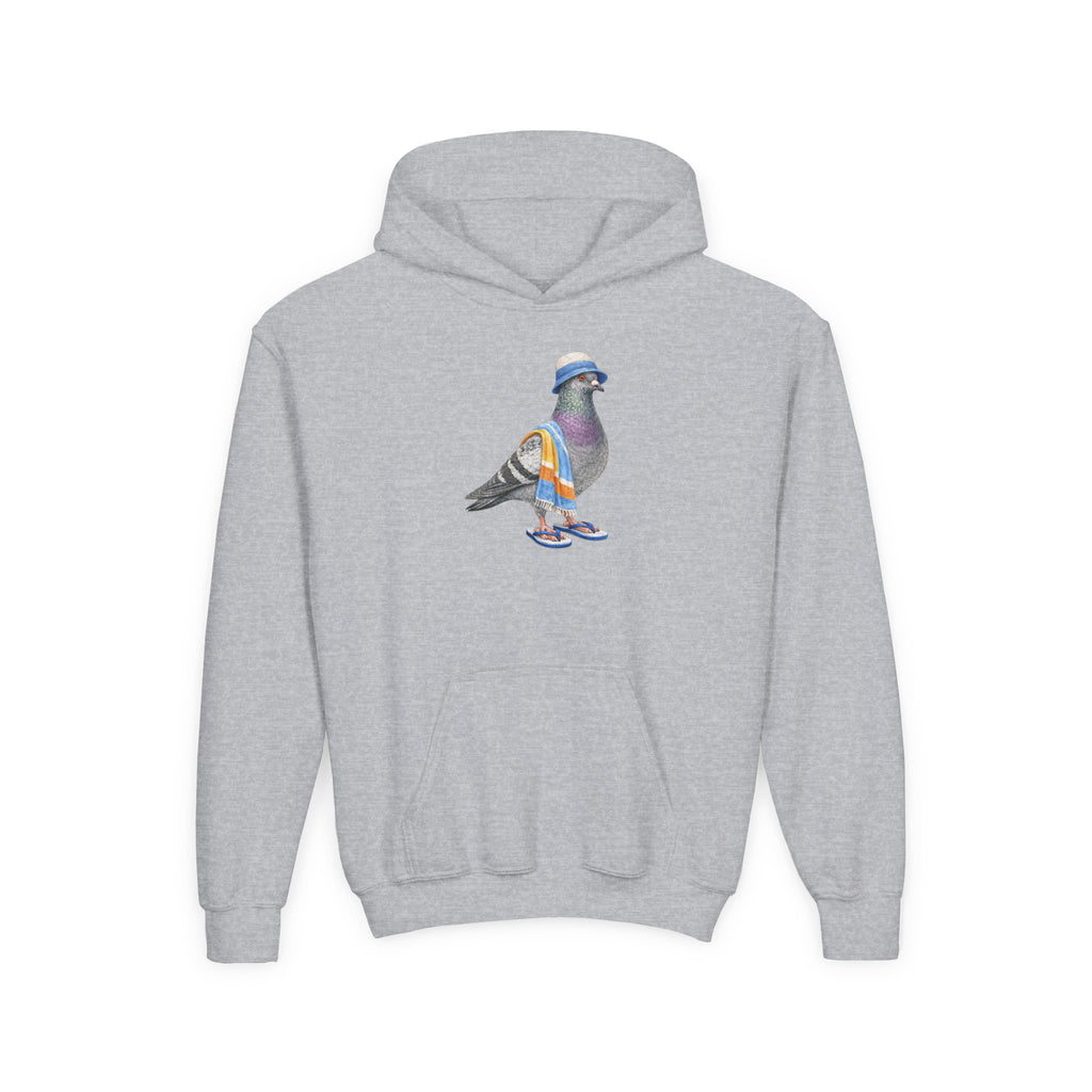 Sudadera con capucha personalizable Coney Island NYC Paloma NYC para niños | Sudadera con capucha para niños amantes de las aves "beach bum" de Nueva York