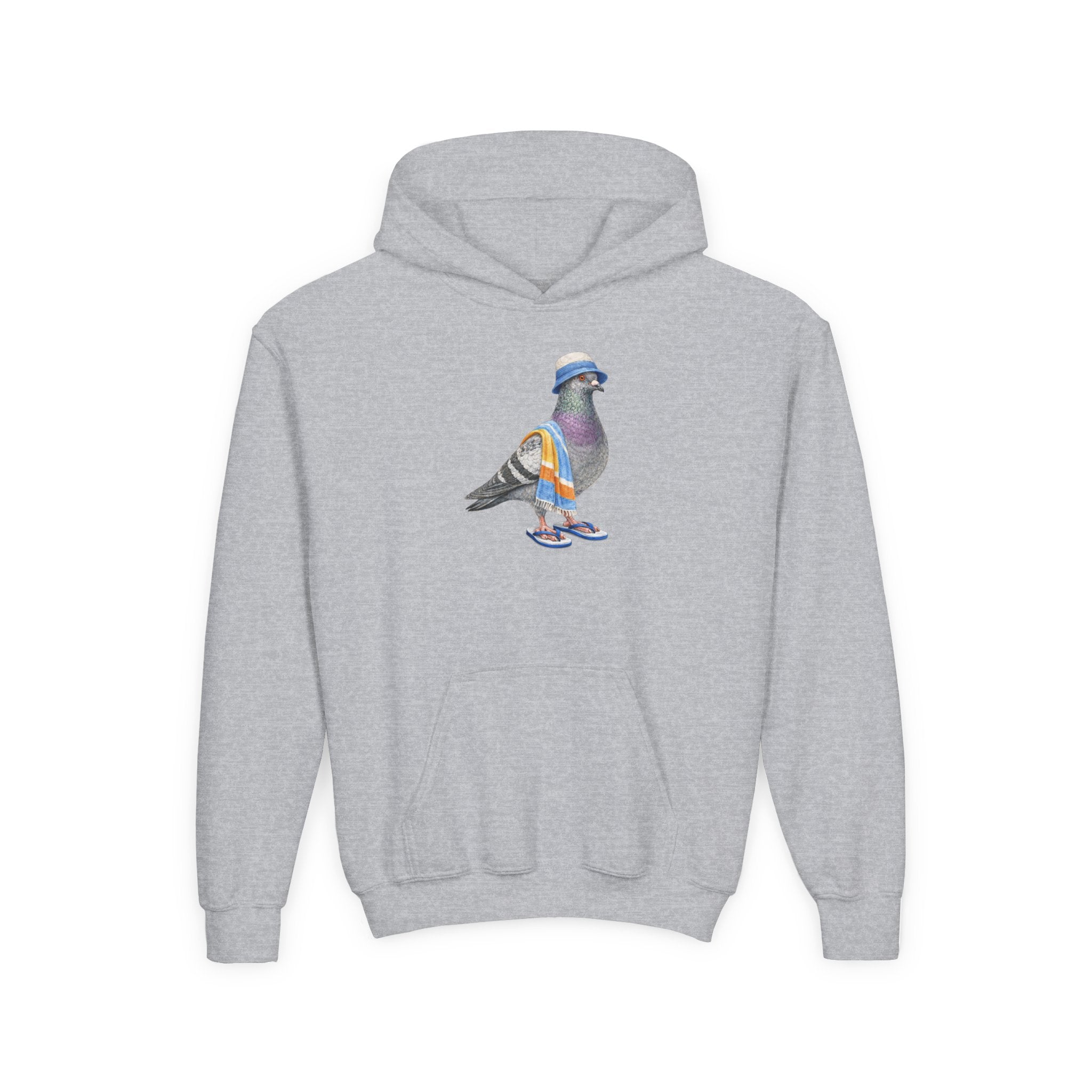 Sudadera con capucha personalizable Coney Island NYC Paloma NYC para niños | Sudadera con capucha para niños amantes de las aves "beach bum" de Nueva York