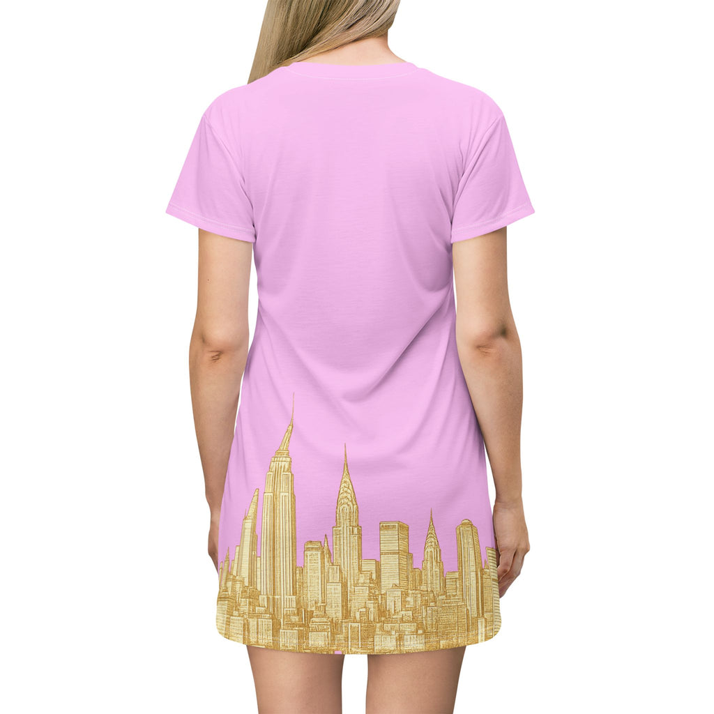 New York City Skyline T-Shirt Dress