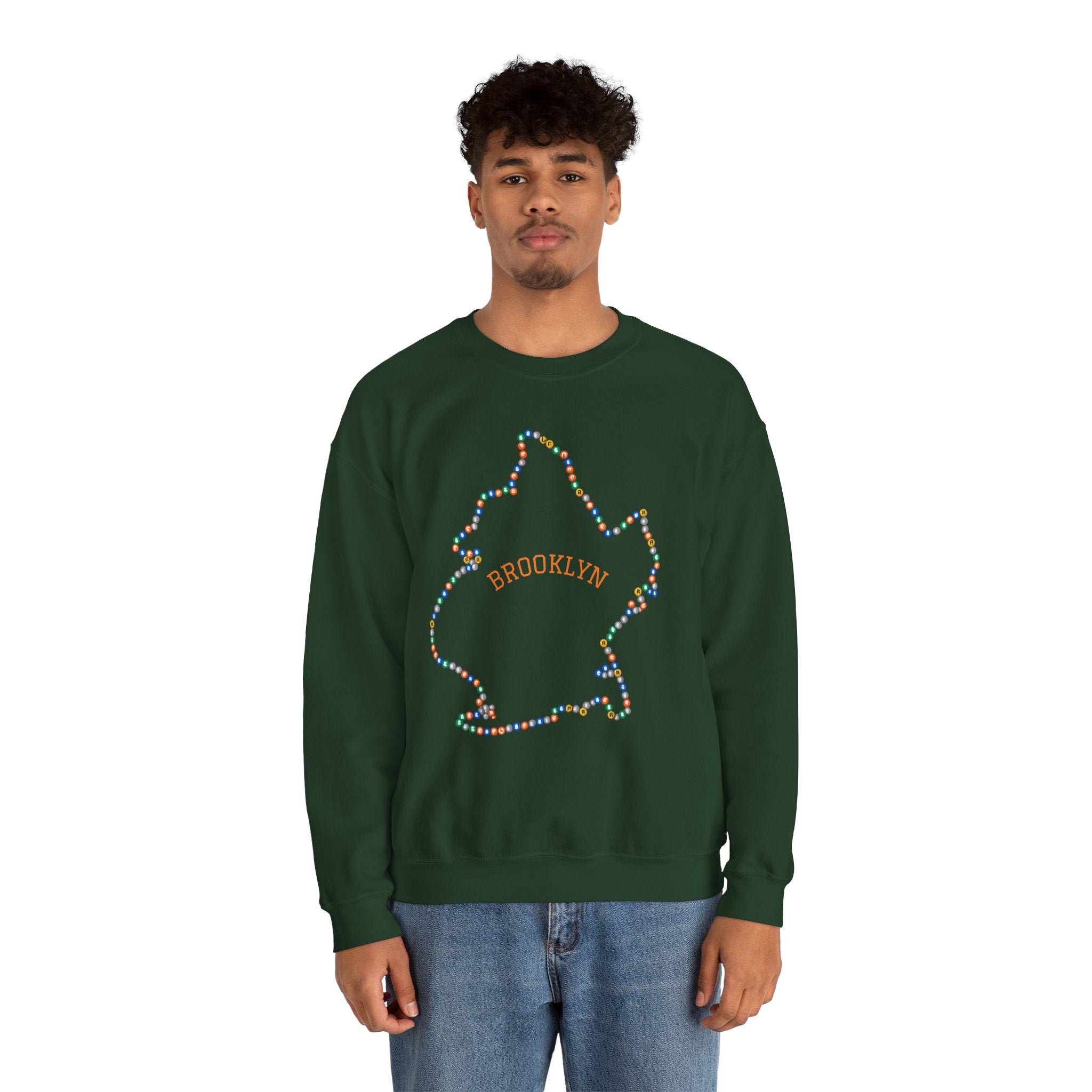 Sudadera con mapa del metro de Brooklyn | Suéter de cuello redondo de NYC