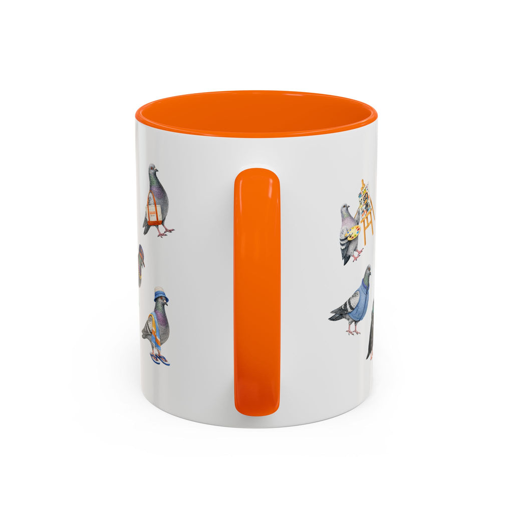 Pigeons of New York Colorful Mug | NYC Pigeon Bird Lovers Coffee Cup