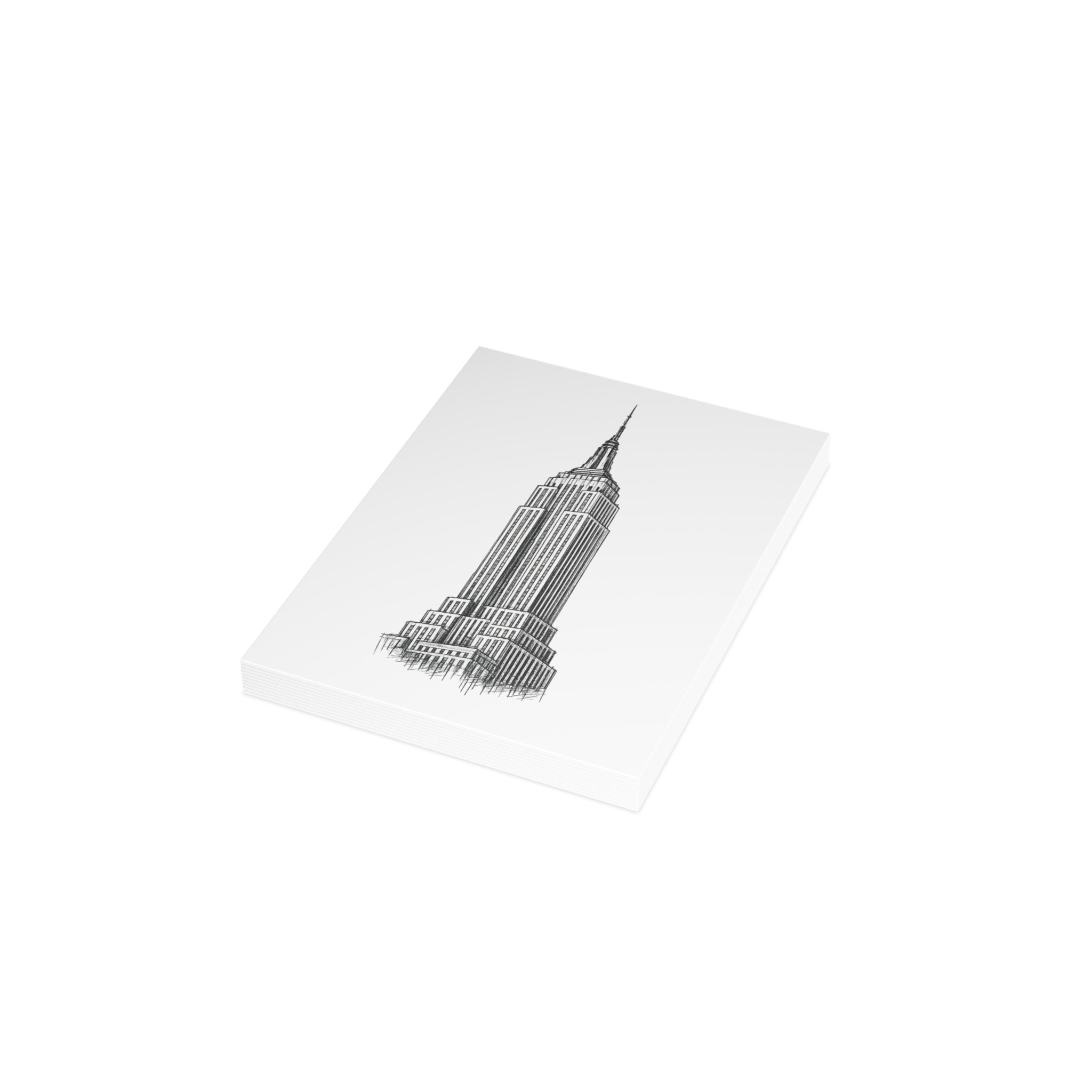 Empire State Building Postcard Set — Architectural Sketch Postcard Bundle (with envelopes)