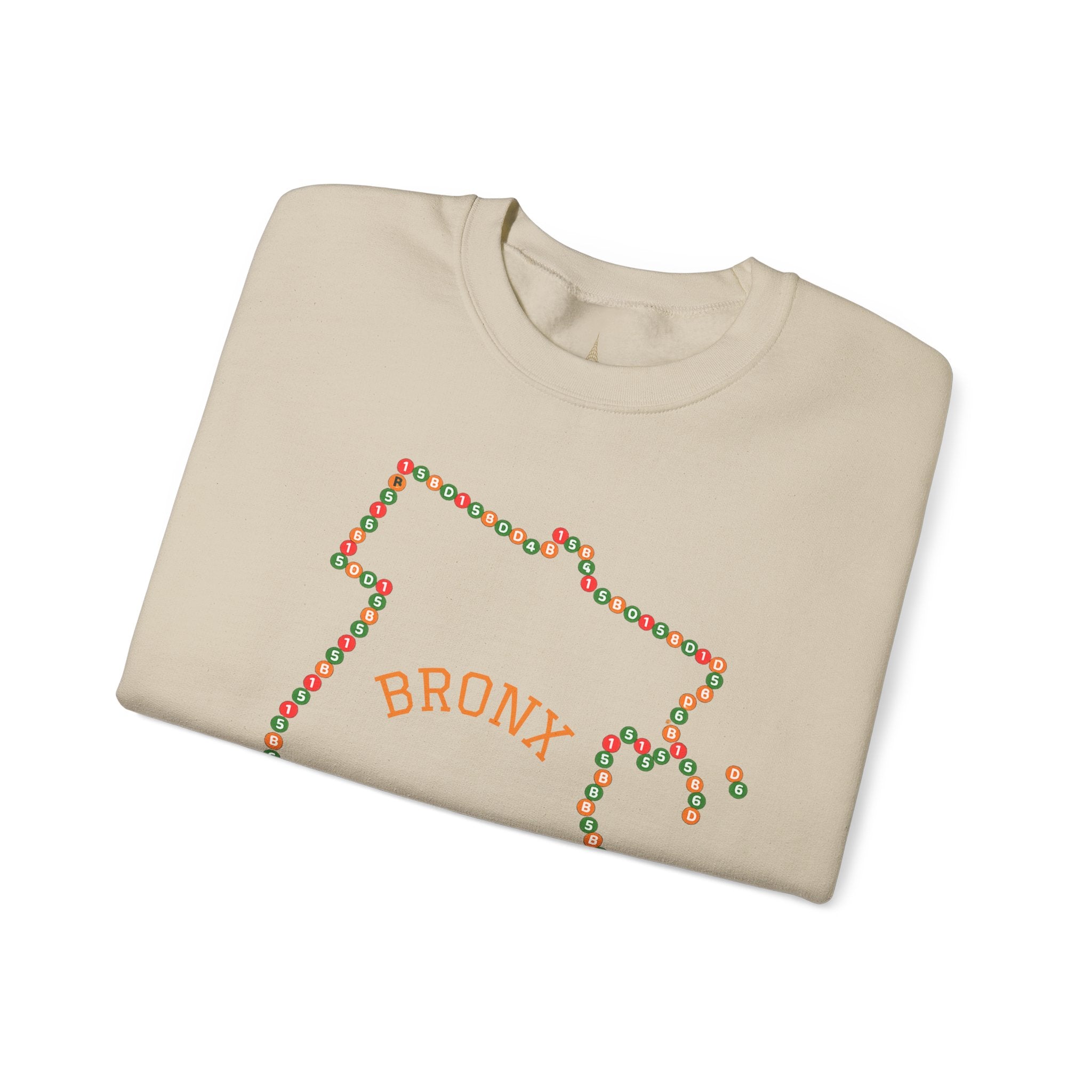 The Bronx Map Subway Signs Sweatshirt | NYC Crewneck Sweater