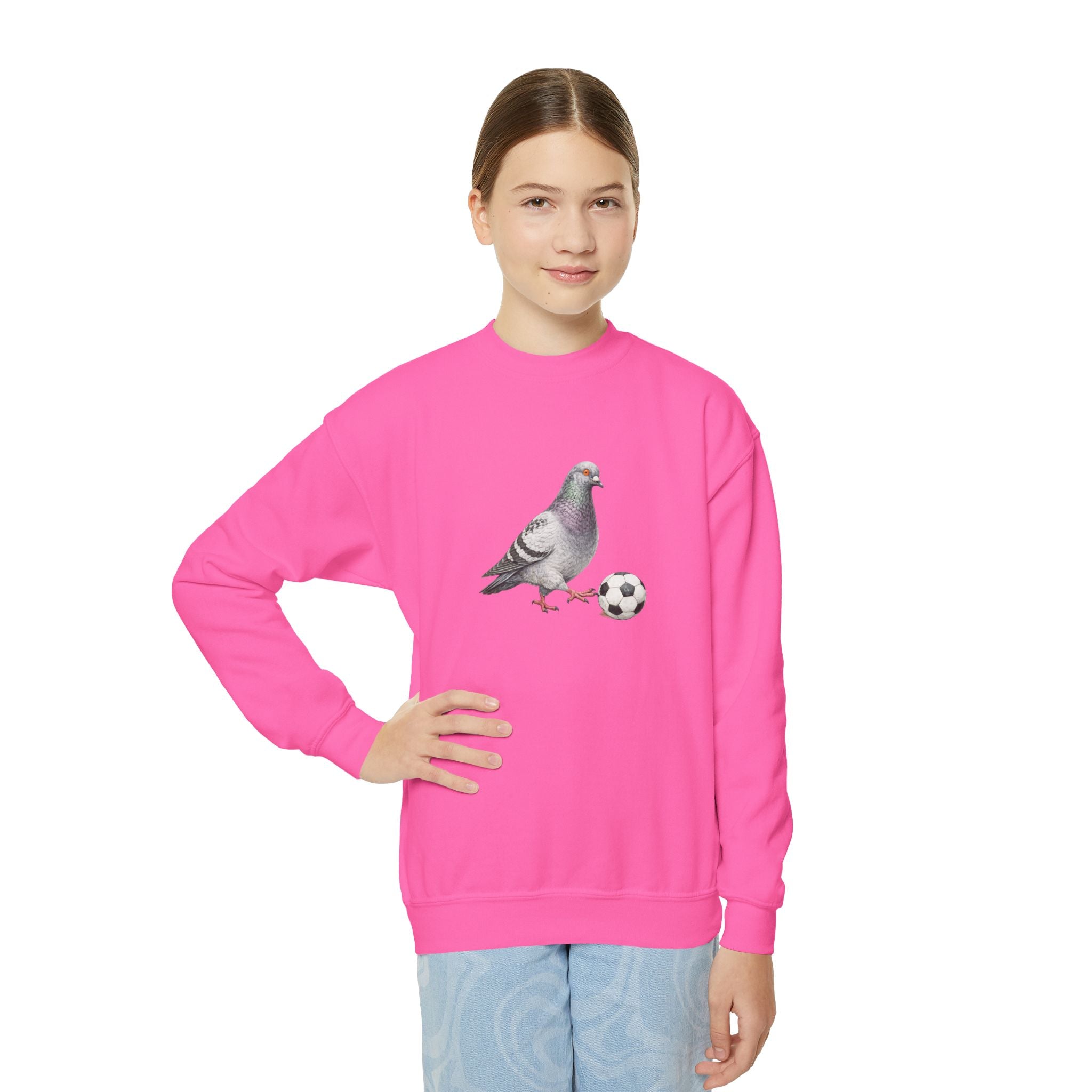 Customizable Corona NYC Pigeon NYC Kids Crewneck Sweatshirt    New York Soccer Player Bird Lover Childrens Sweater