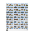 The Bridges of New York County Sky Toile NYC Gift Wrapping Paper | New York City Brooklyn Bridge DUMBO Manhattan Toile Pattern Roll