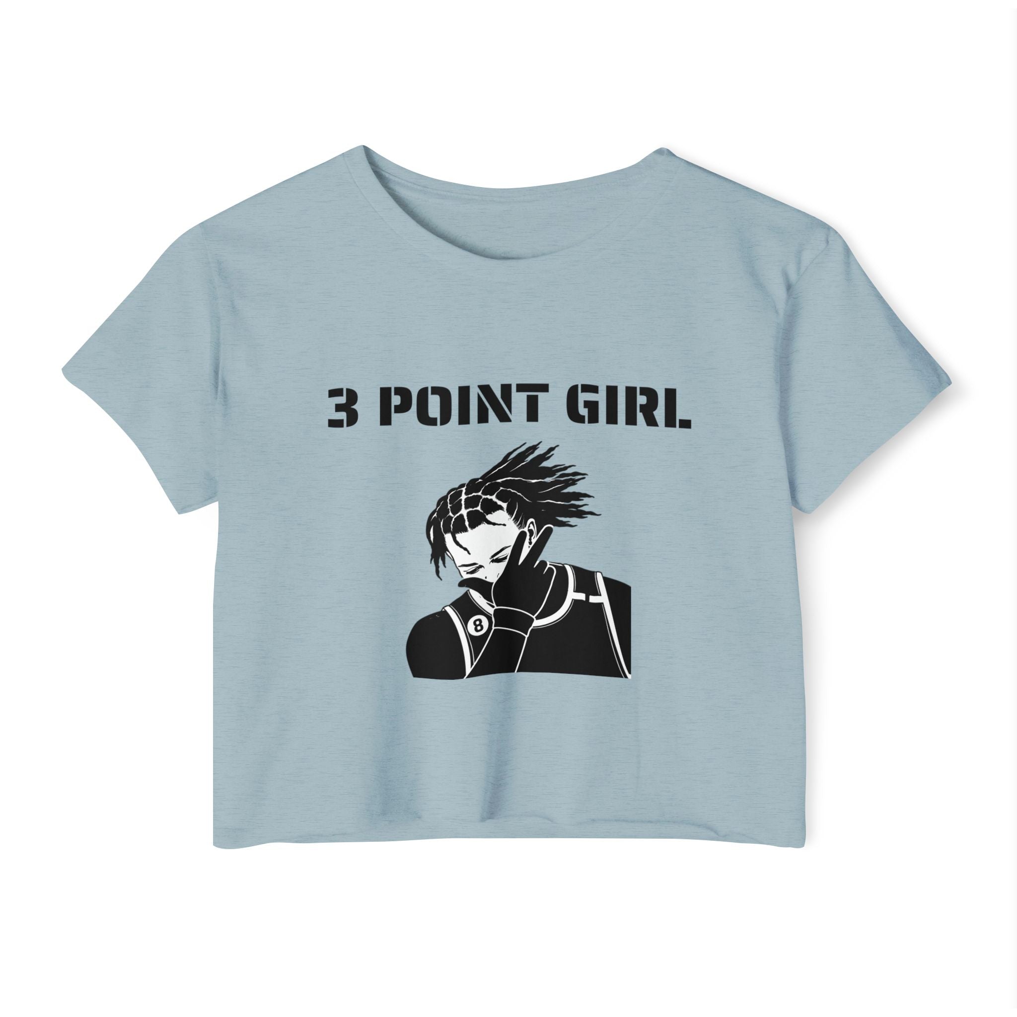 3 Point Girl Crop Top Tee | New York Basketball Jalen Brunson T-shirt