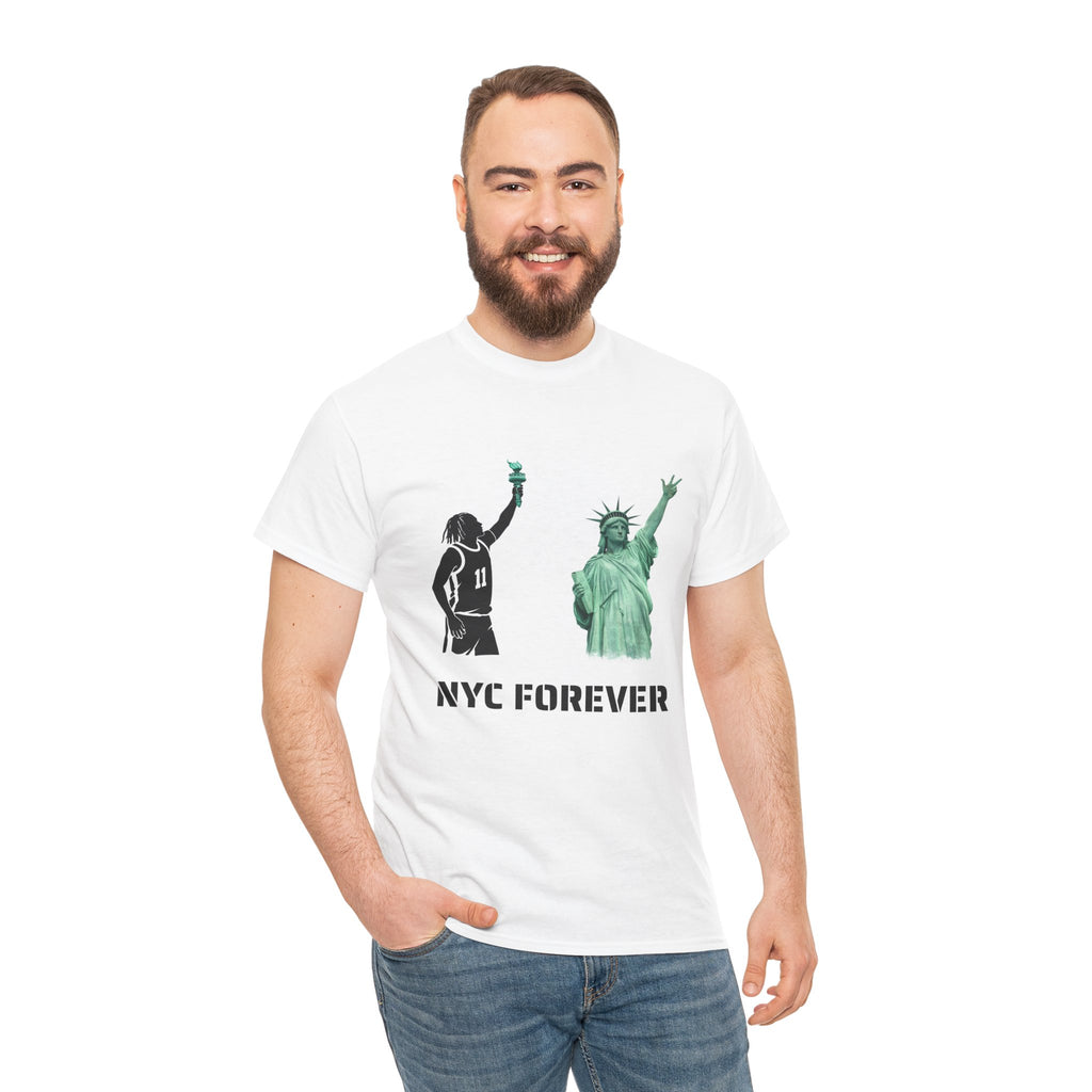 New York Forever Basketball Tee | Jalen Brunson Statue of Liberty T-Shirt