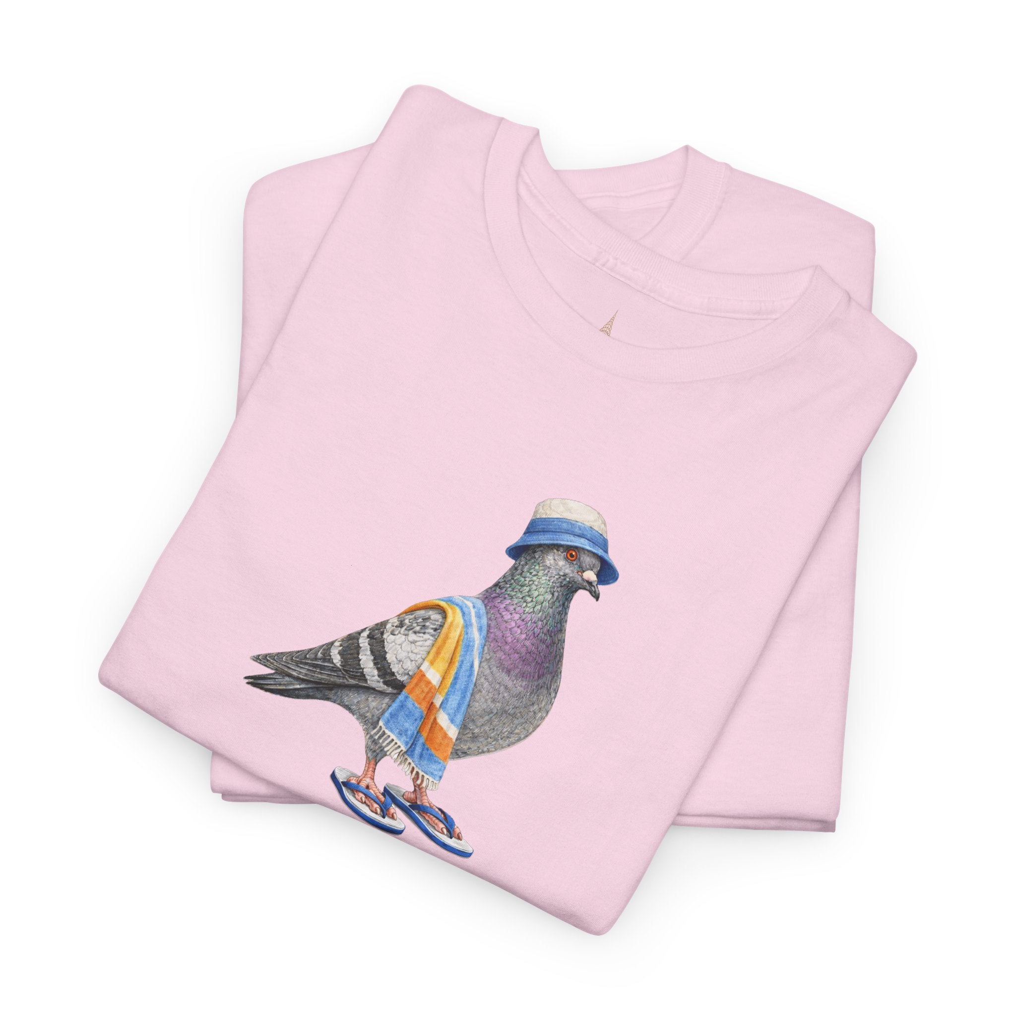 Customizable Coney Island NYC Pigeon T-Shirt | Beach Bum Tee