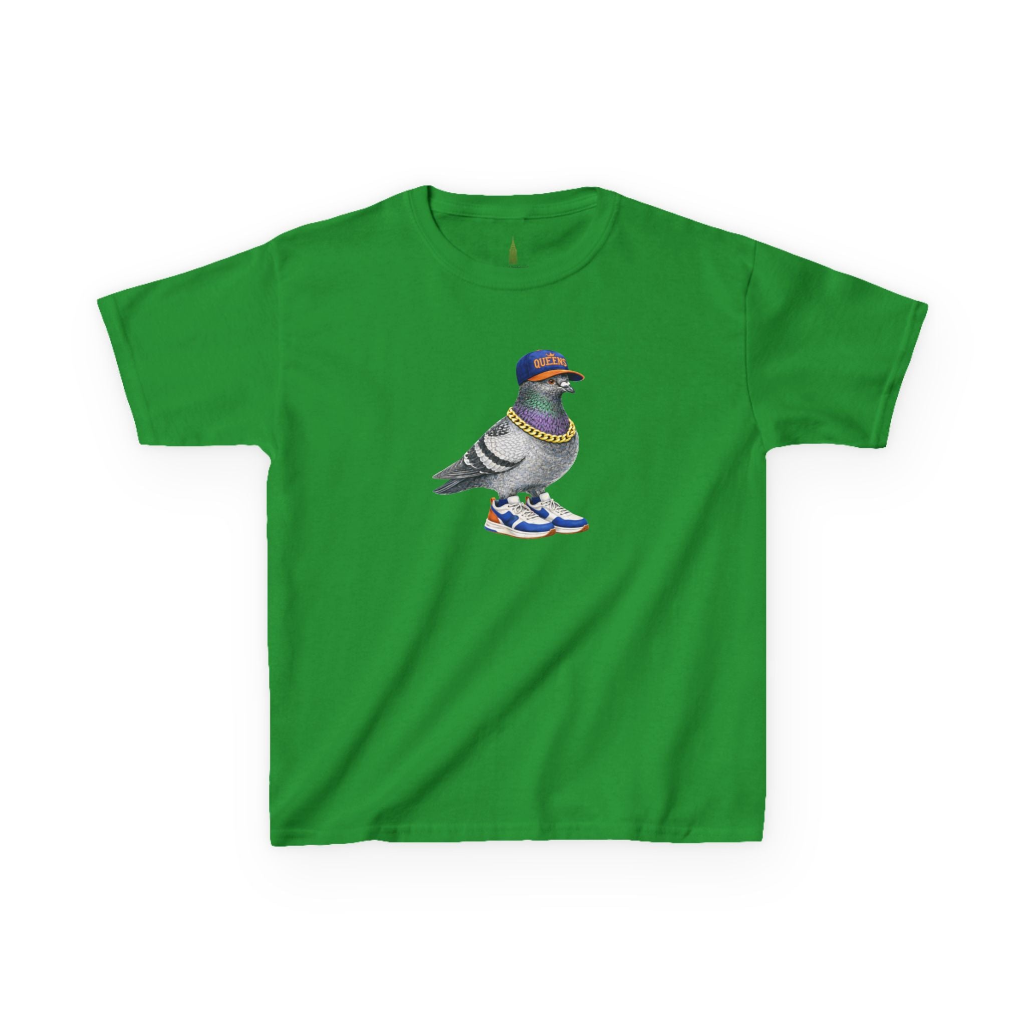 Customizable Queens NYC Pigeon Kid Tee —  Cute Bird  Baseball Fan T-Shirt for Children
