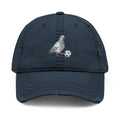 Corona NYC Pigeon Dad Hat – Distressed Embroidered New York Soccer Ball Cap
