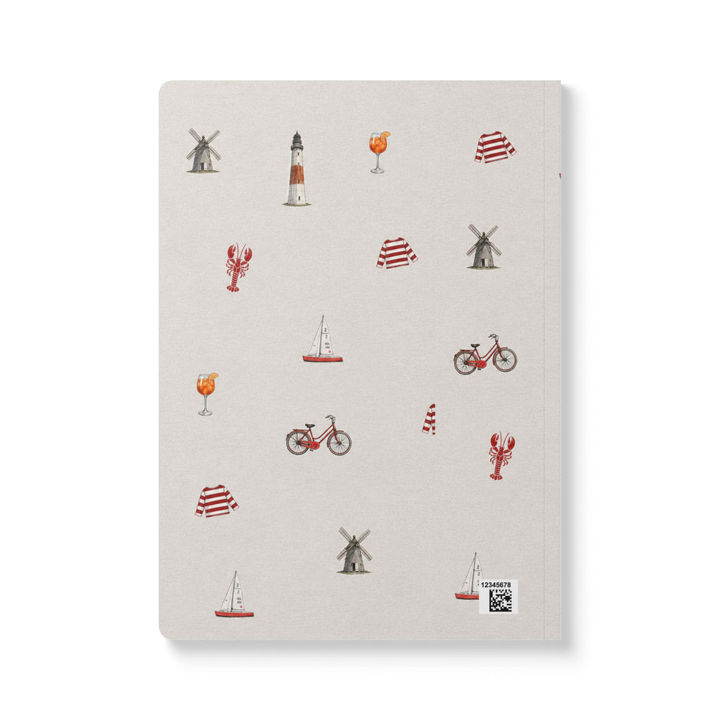 Icons of the Hamptons Heather Gray Softcover Notebook
