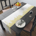 Chemin de table Or Horizon de New York – Décoration de table moderne Paysage urbain de Manhattan