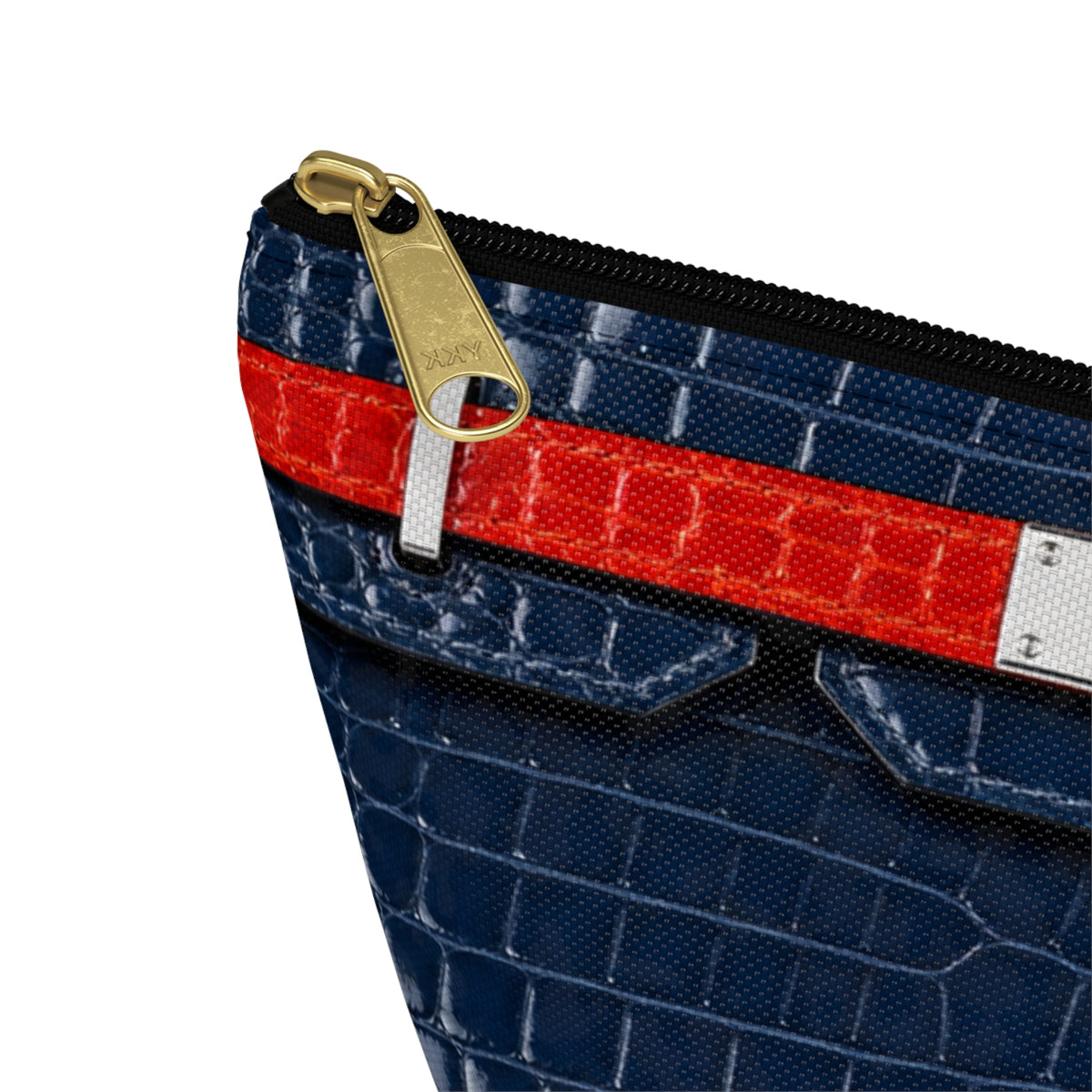 Canal Street Navy Croc Makeup Bag —  T-Bottom Travel Bag