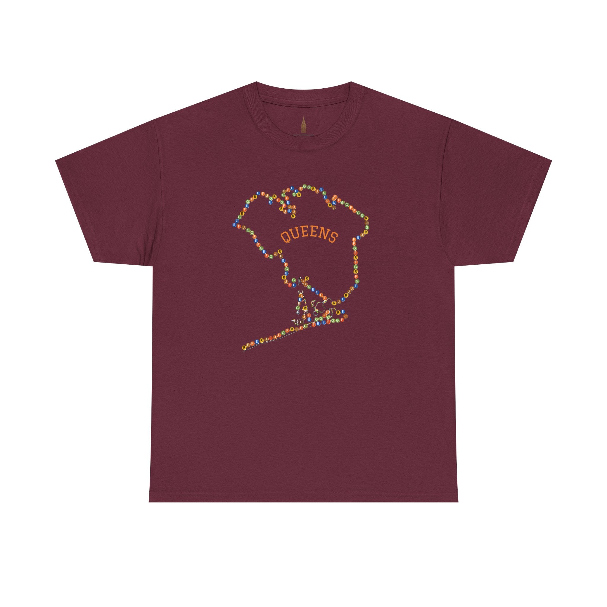 Camiseta Mapa de Queens | Camiseta con Señales de Metro