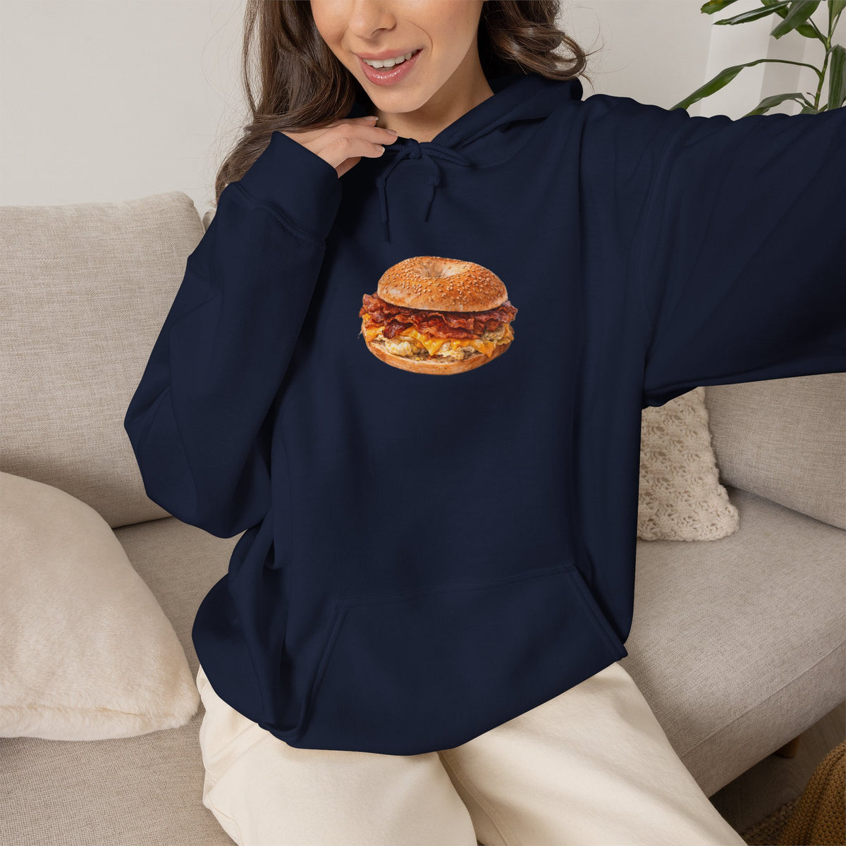 NYC Bacon Egg and Cheese Hoodie — New York Bodega Sandwich Hooded Sweatshirt