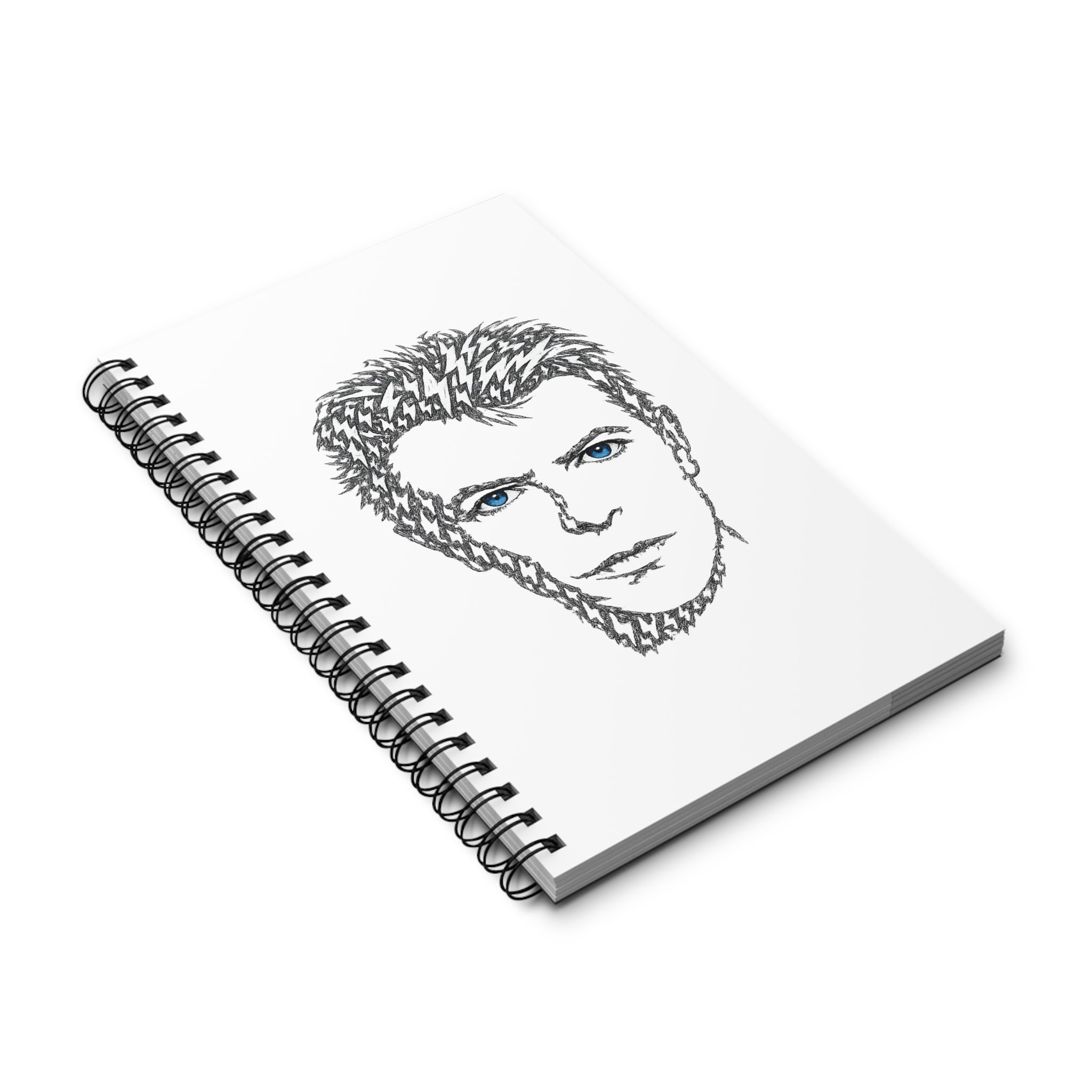 Customizable Lightning Bolt David Bowie Spiral Journal | NYC Music Notebook