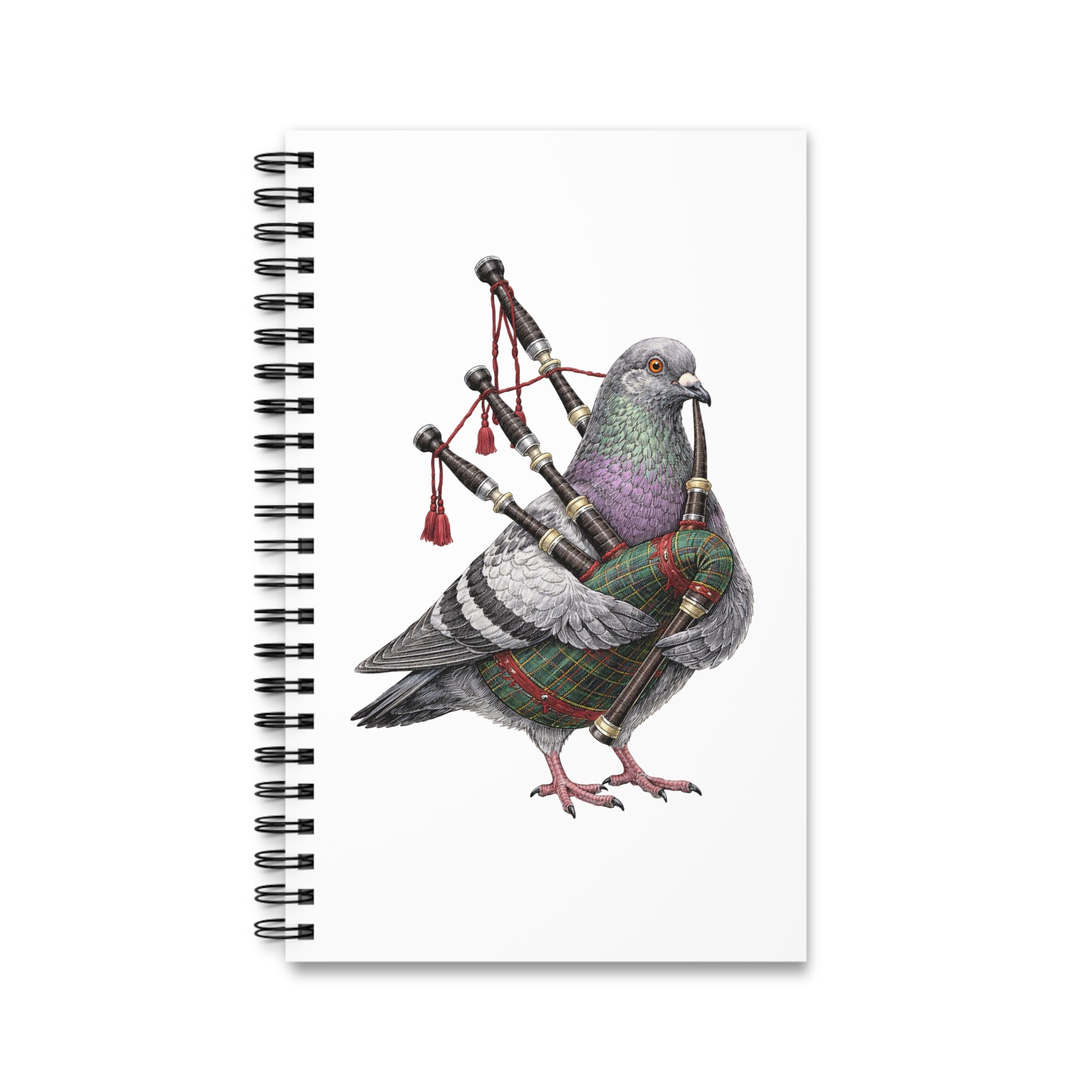Customizable Woodlawn NYC Pigeon Spiral Journal | Bronx Irish Bagpipes Bird Lovers Notebook