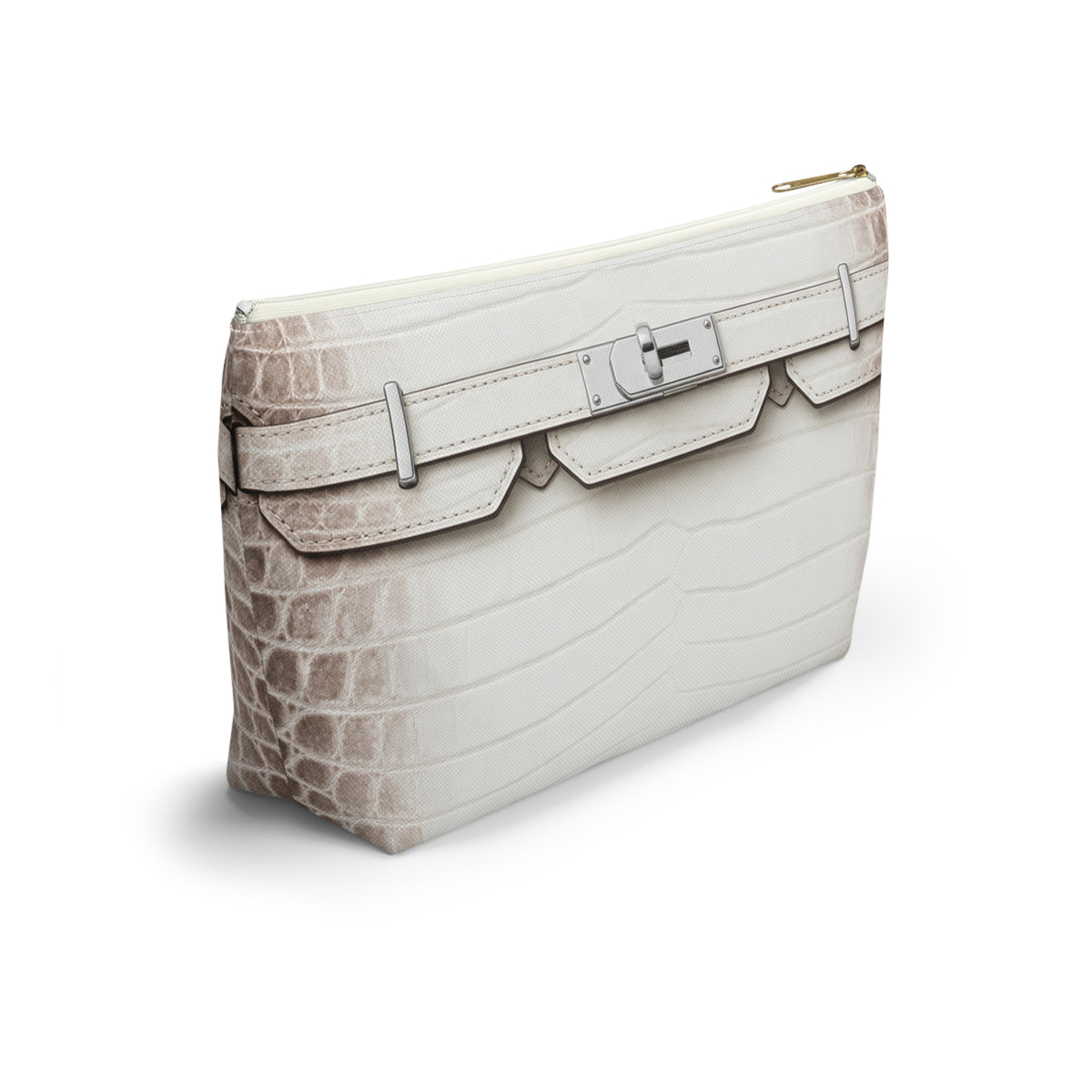 Canal Street Large White Makeup Bag —  T-Bottom Travel Bag