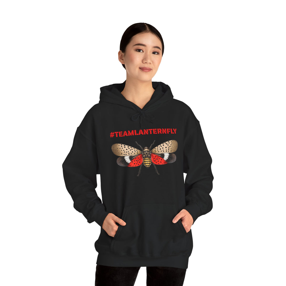 NYC Spotted Lanternfly Hoodie — Team Lanternfly Hooded Pullover Sweatshirt