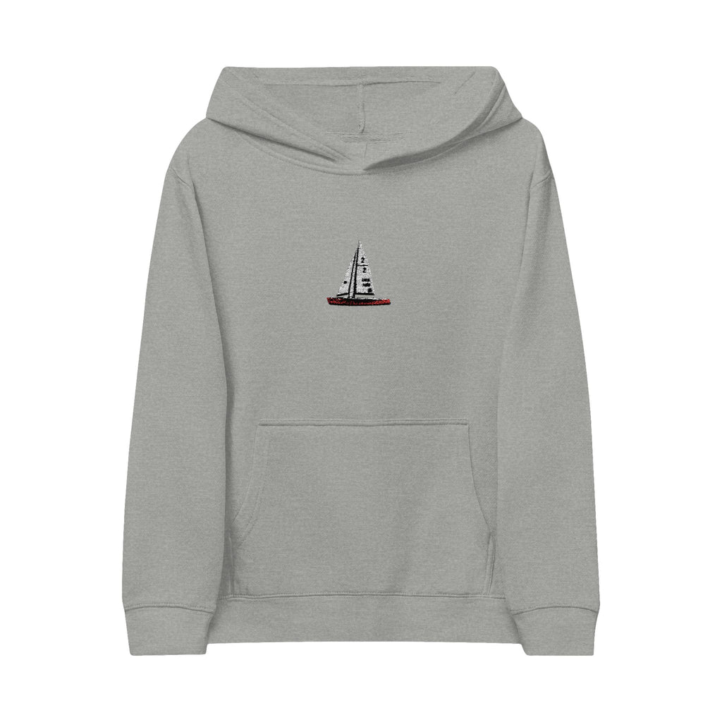 Central Park Model Sailboat NYC Kids Embroidered Sailboat Fleece Hoodie