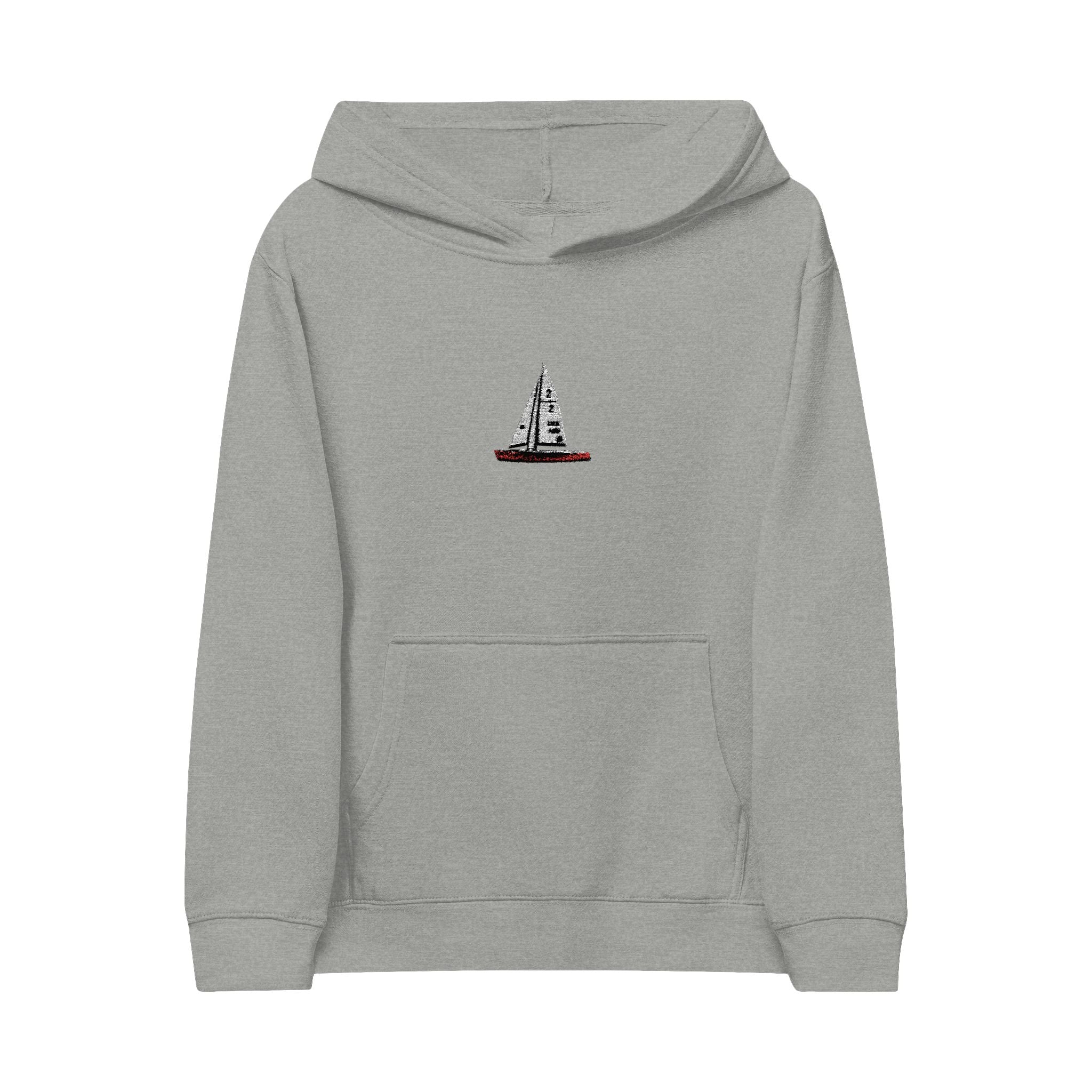 Central Park Model Sailboat NYC Kids Embroidered Sailboat Fleece Hoodie