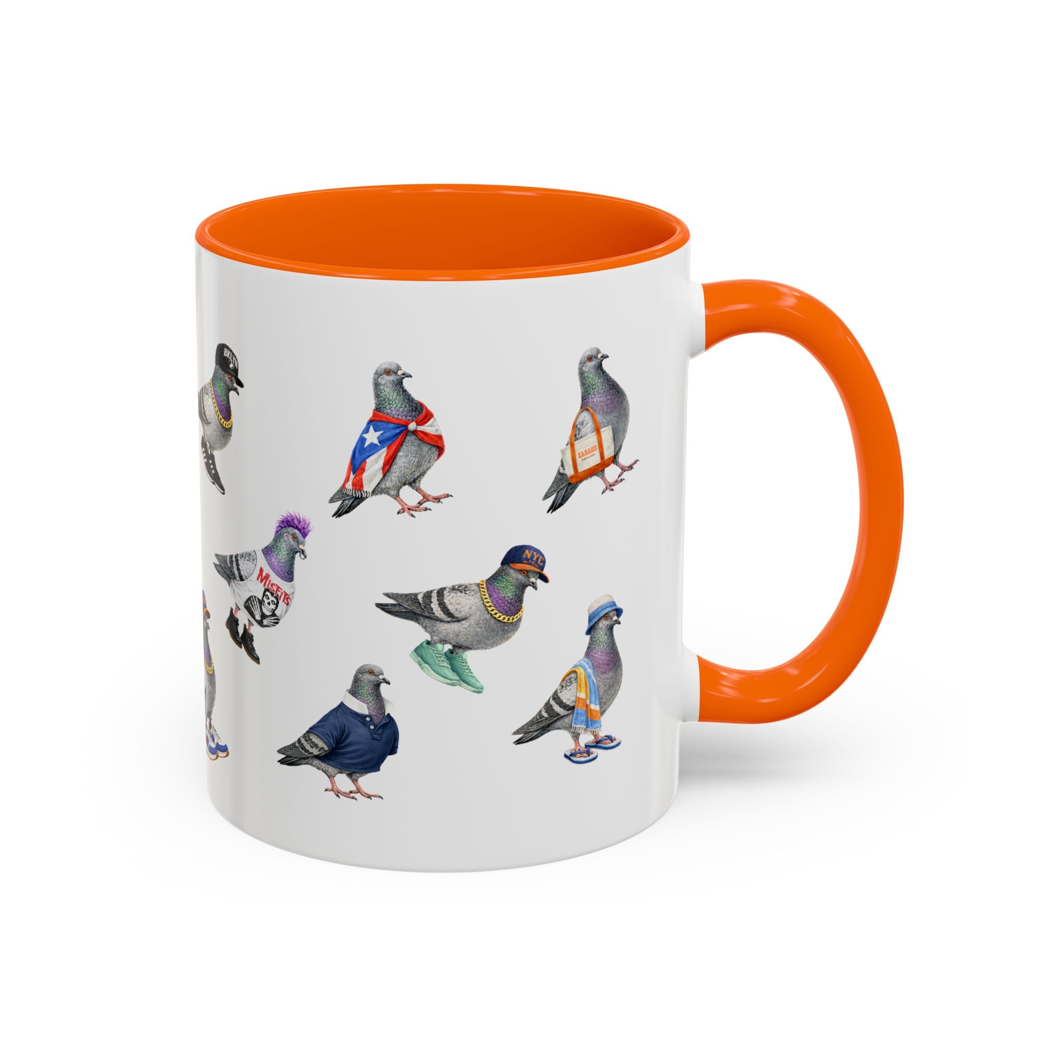 Pigeons of New York Colorful Mug | NYC Pigeon Bird Lovers Coffee Cup