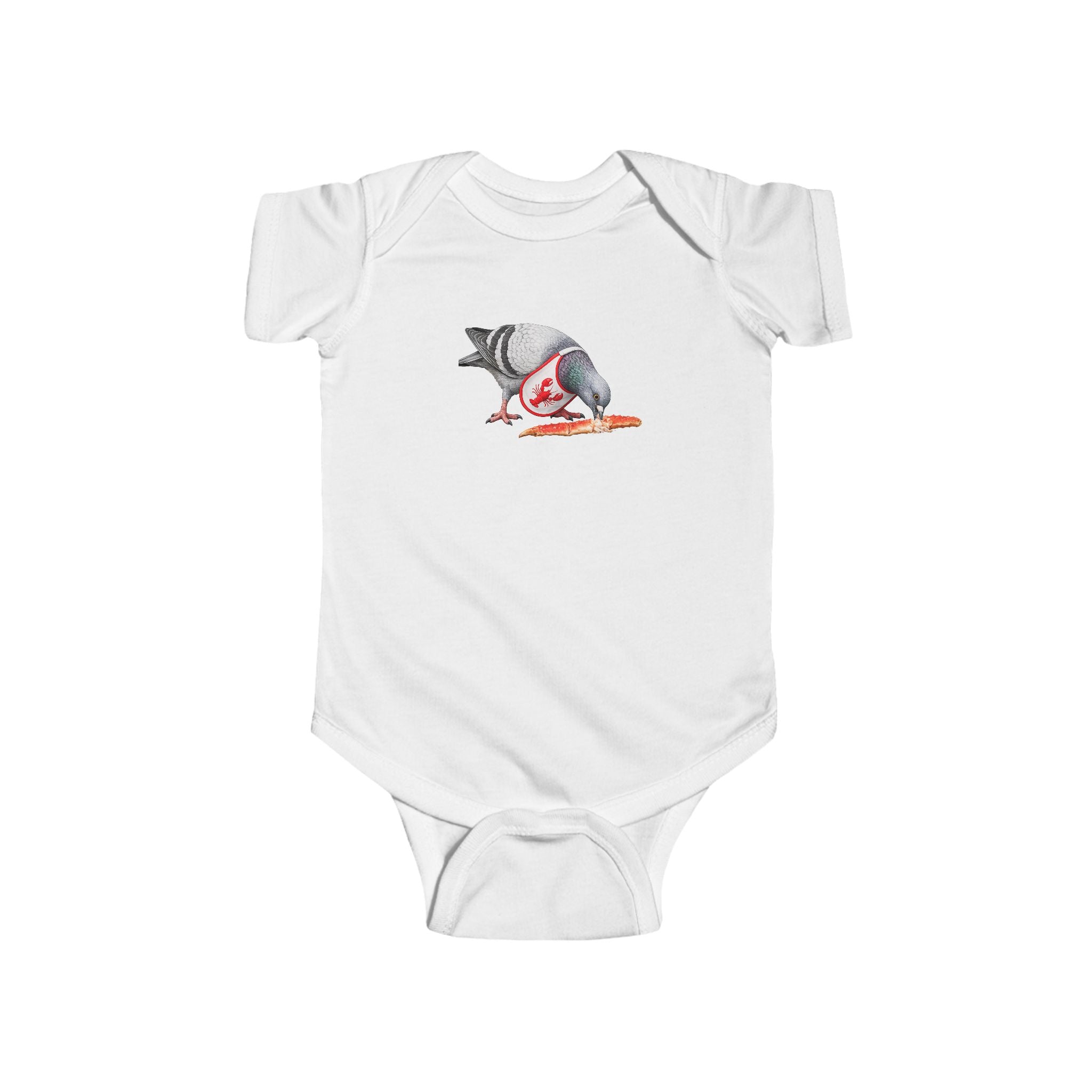 Customizable City Island NYC Pigeon Baby Onesie | New Yorker Reveal Infant Bodysuit