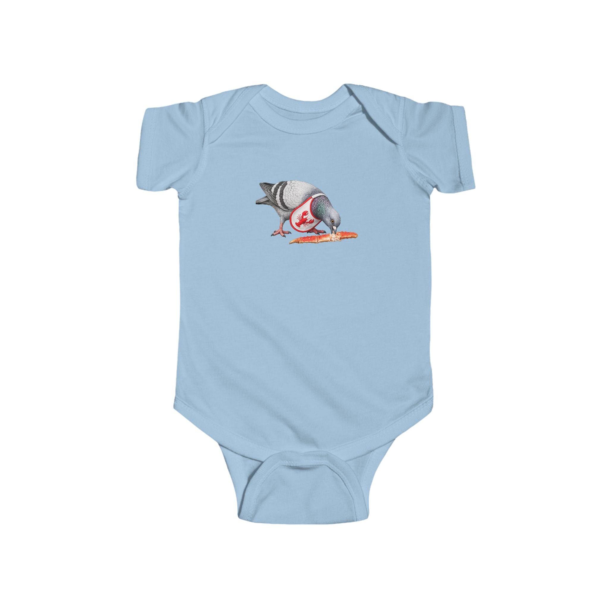 Customizable City Island NYC Pigeon Baby Onesie | New Yorker Reveal Infant Bodysuit