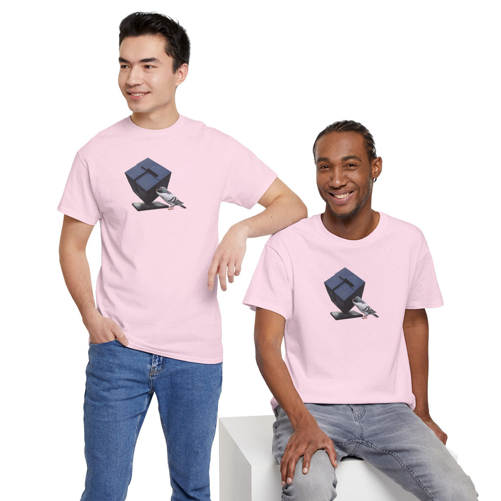 Customizable Astor Place NYC Pigeon T-Shirt | Alamo Black Cube Tee